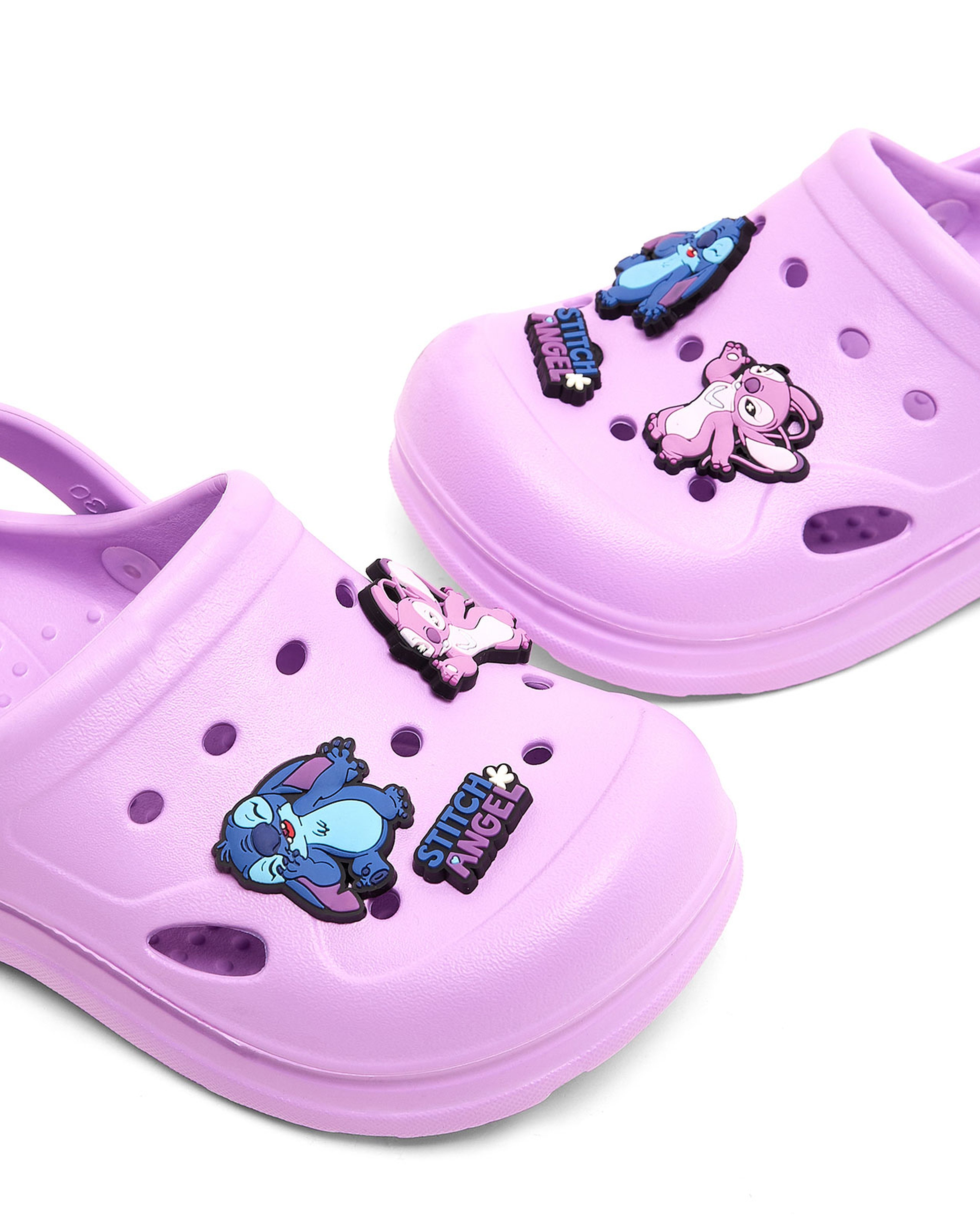 Solid Clogs with Stitch Charm