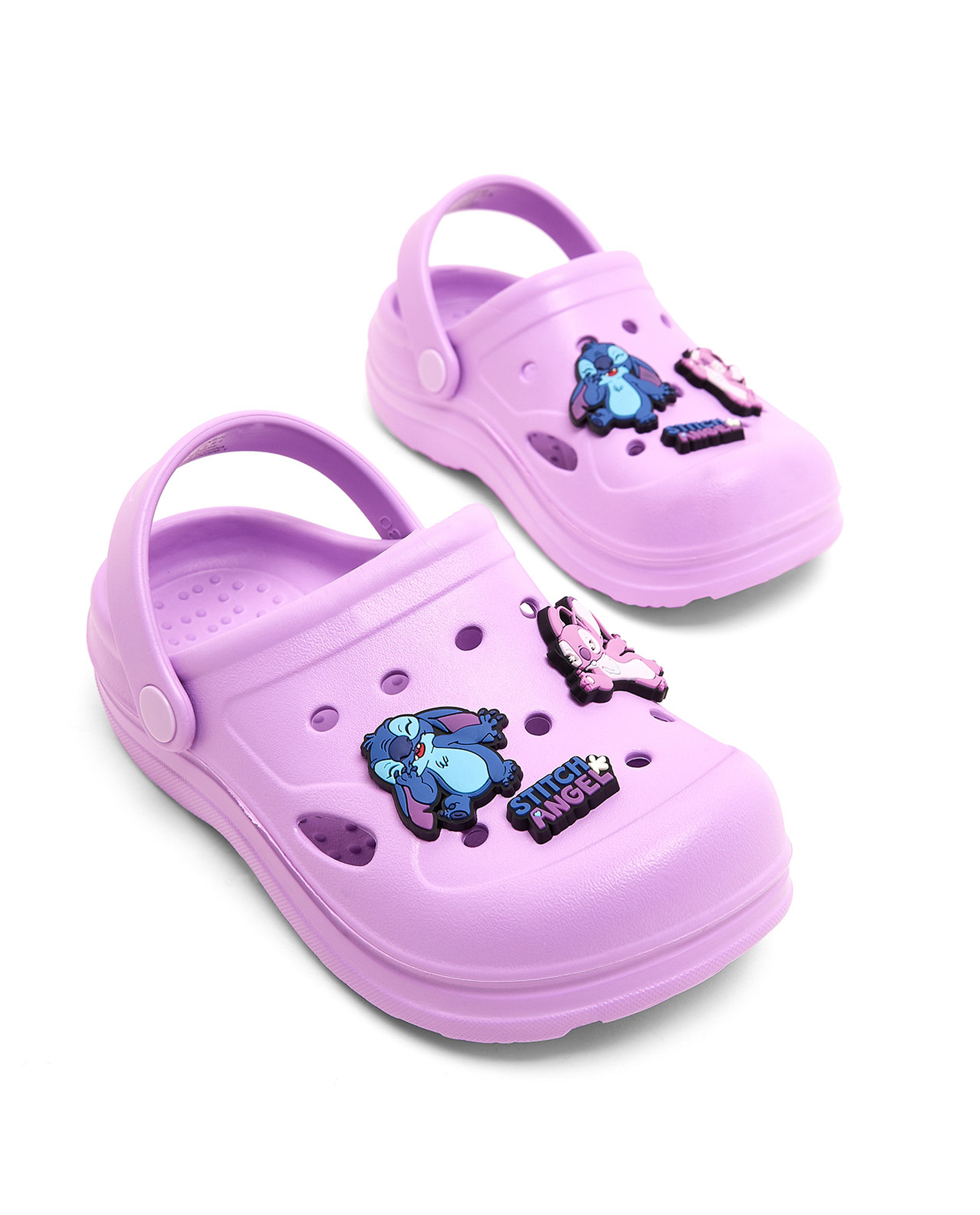 Solid Clogs with Stitch Charm