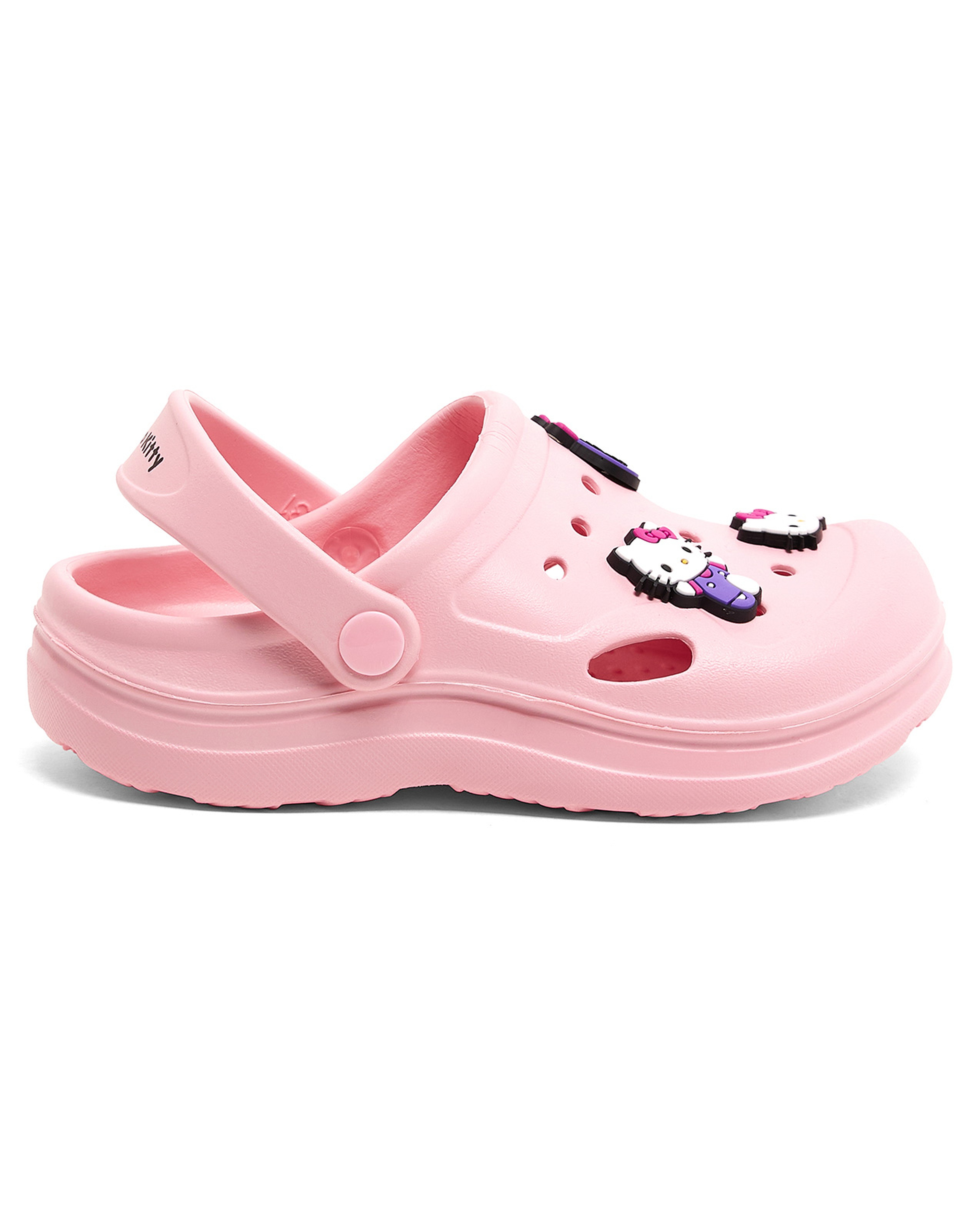 Solid Clogs with Hello Kitty Charm