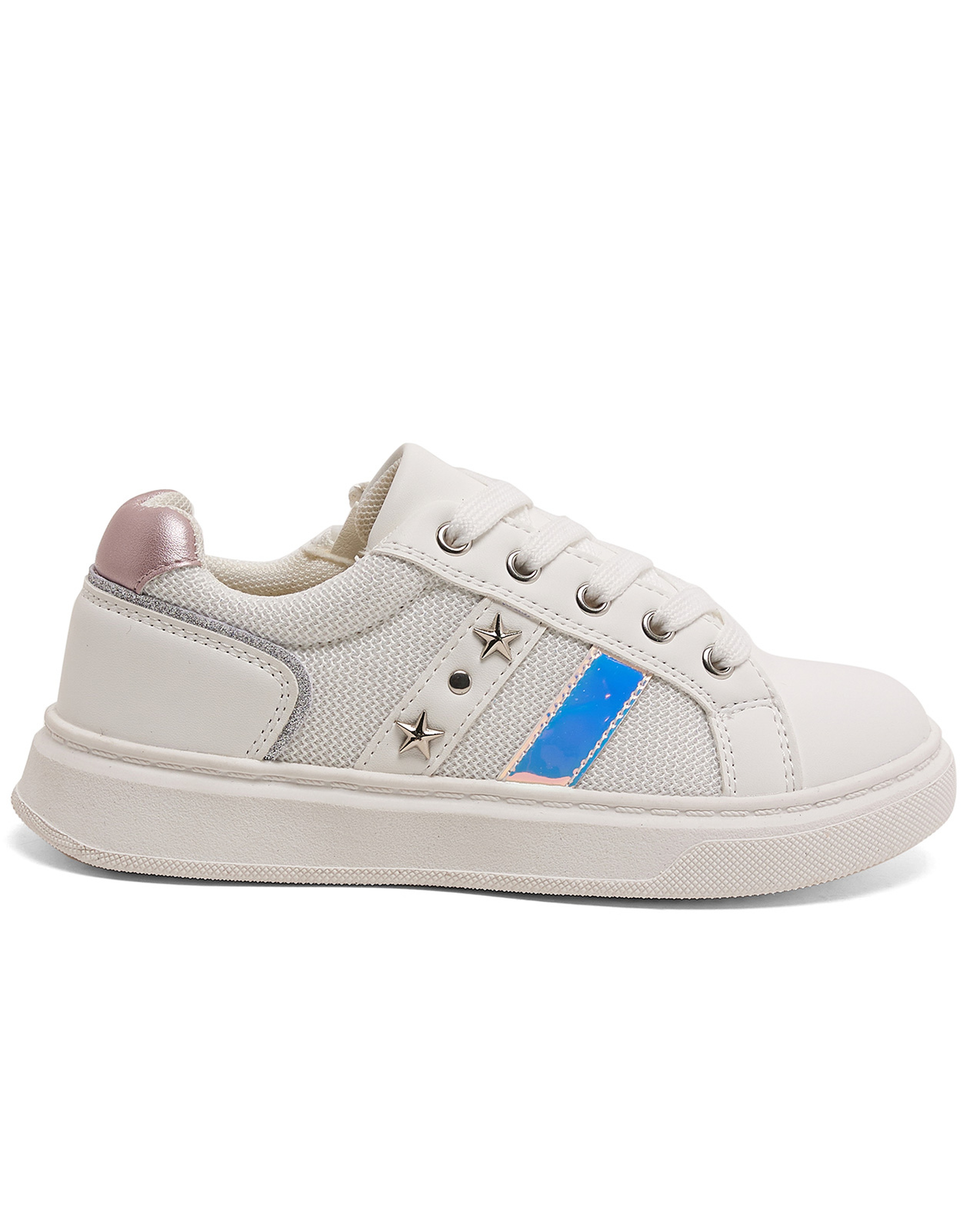 Mesh Detail Lace Up Shoes