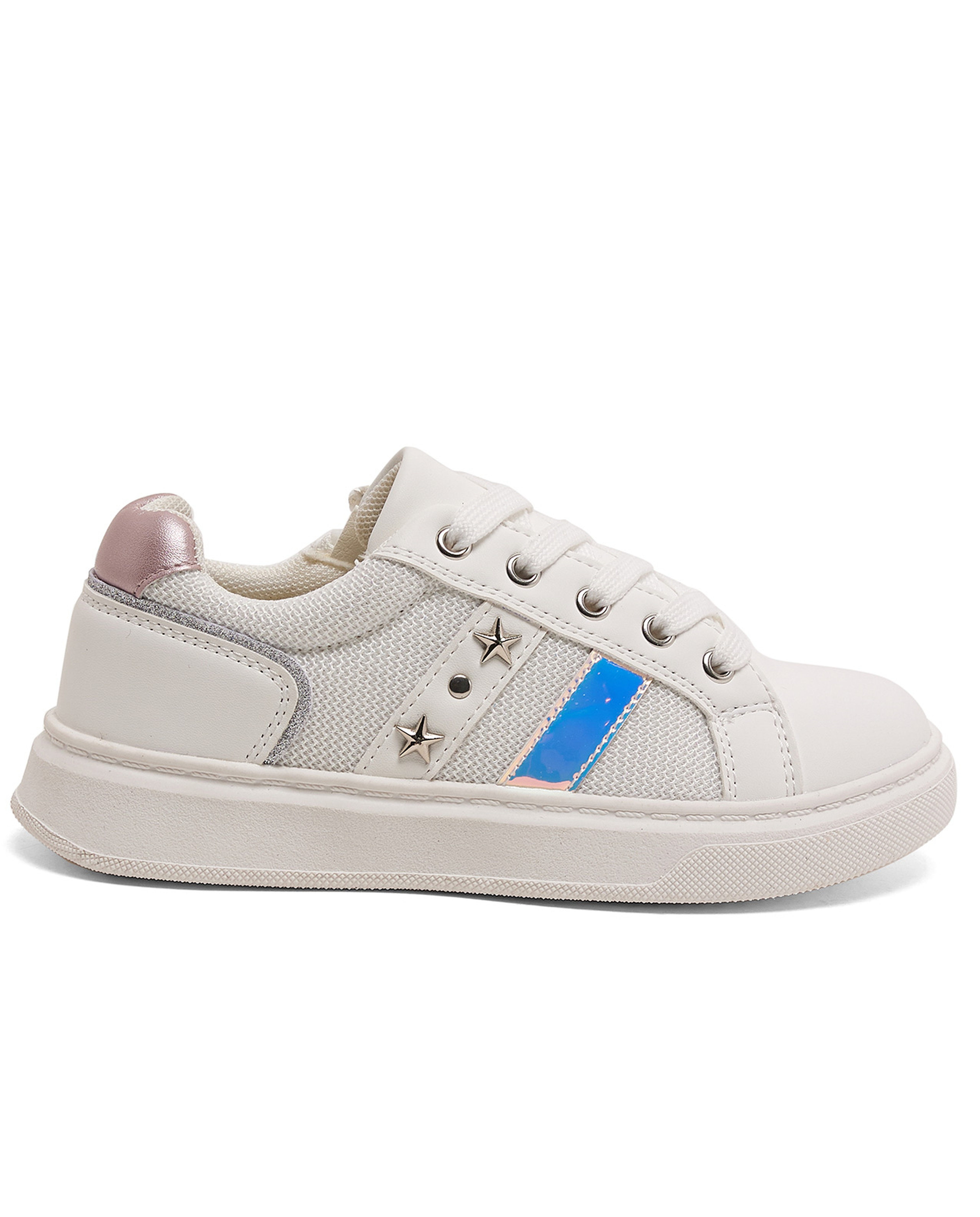 Mesh Detail Lace Up Shoes