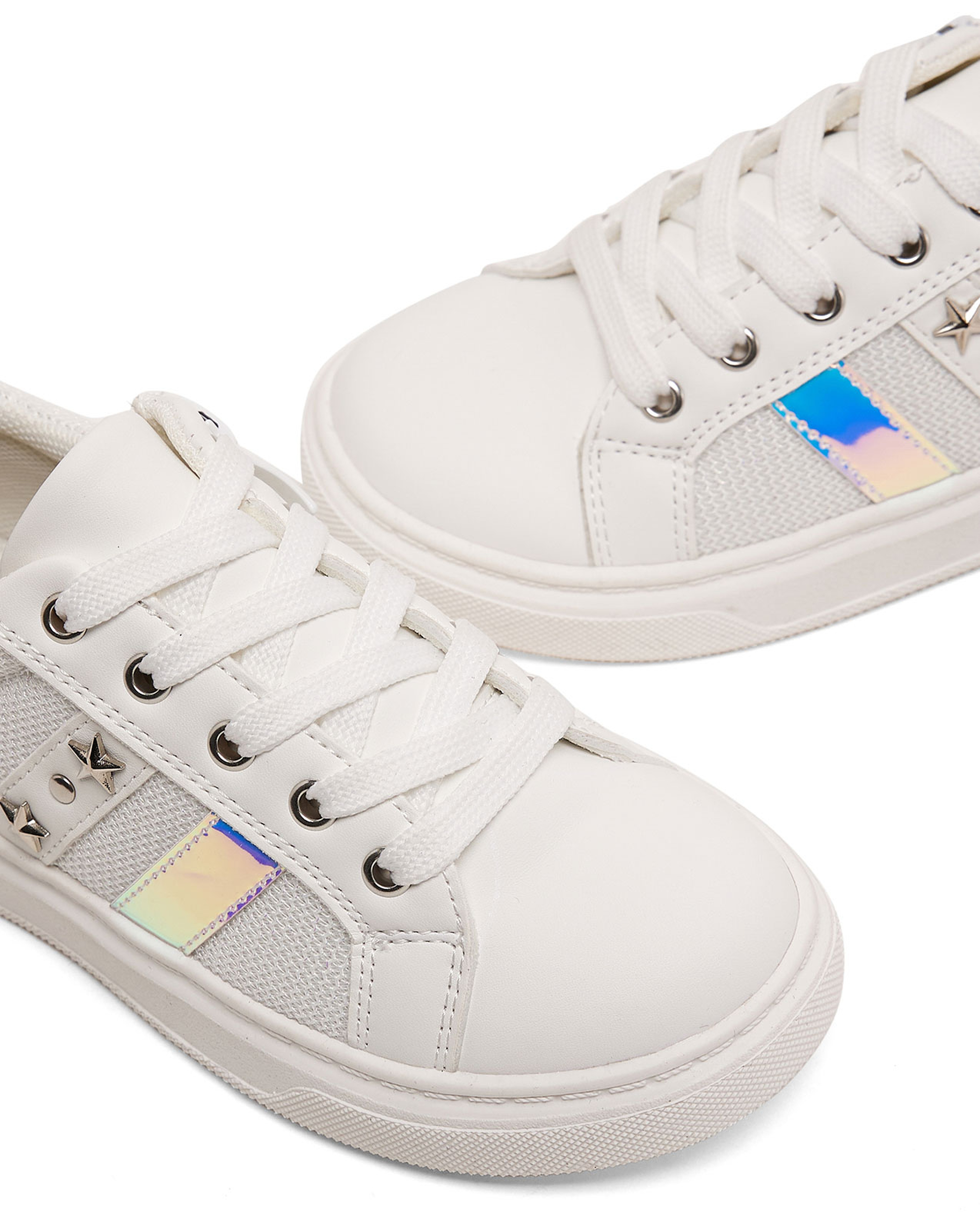 Mesh Detail Lace Up Shoes