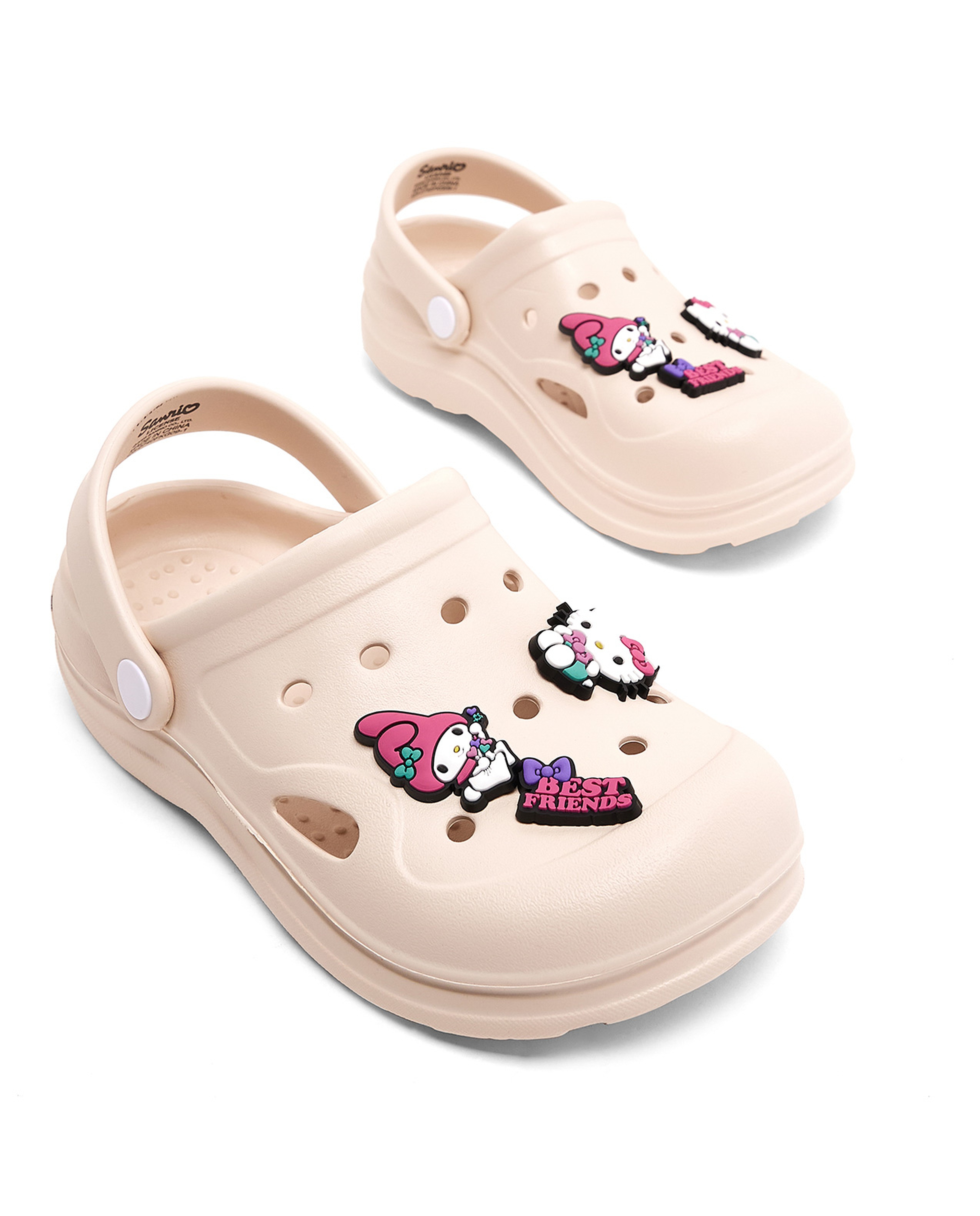 Solid Clogs with Kitty Friends Charm