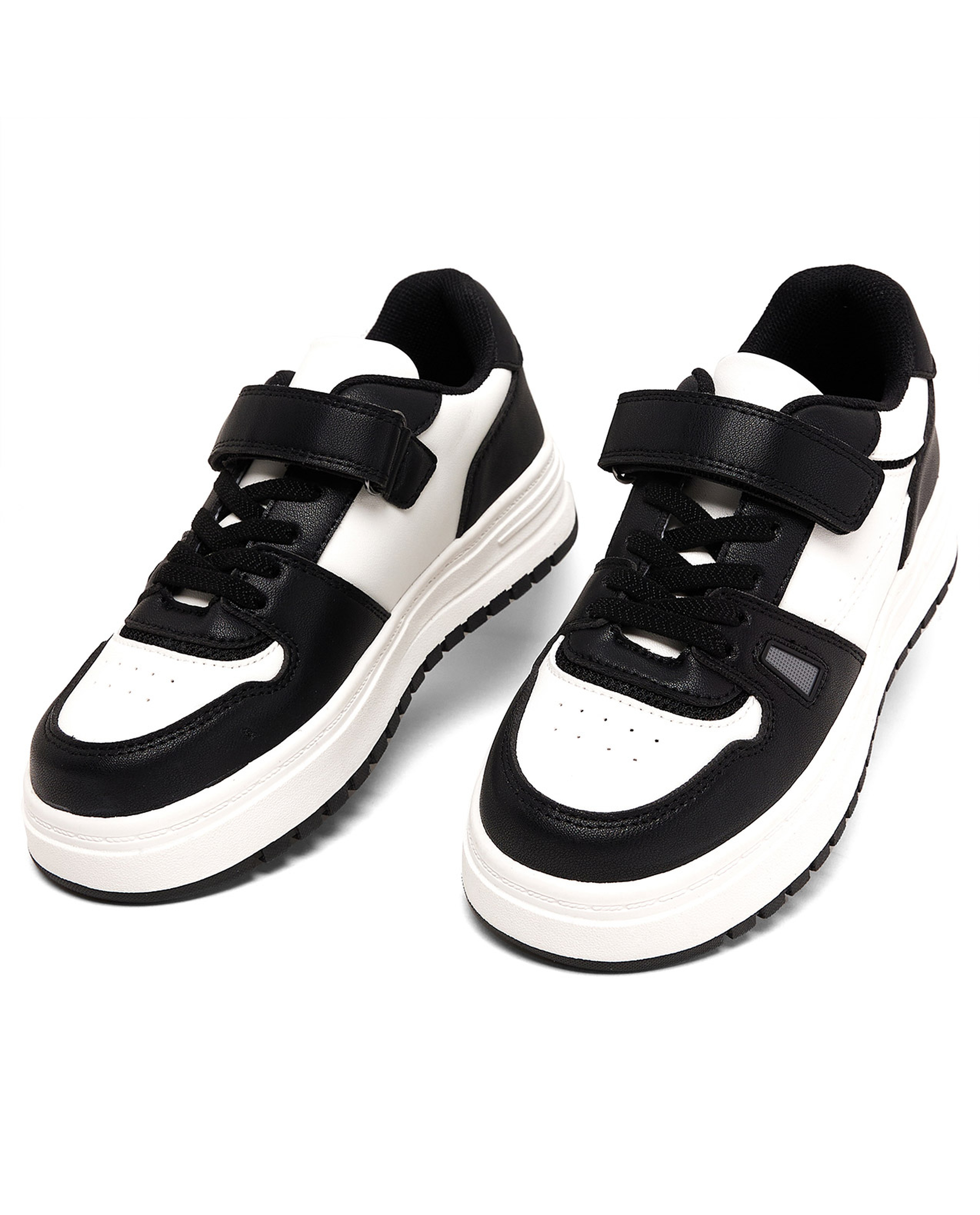 Color Block Velcro Closure Shoes