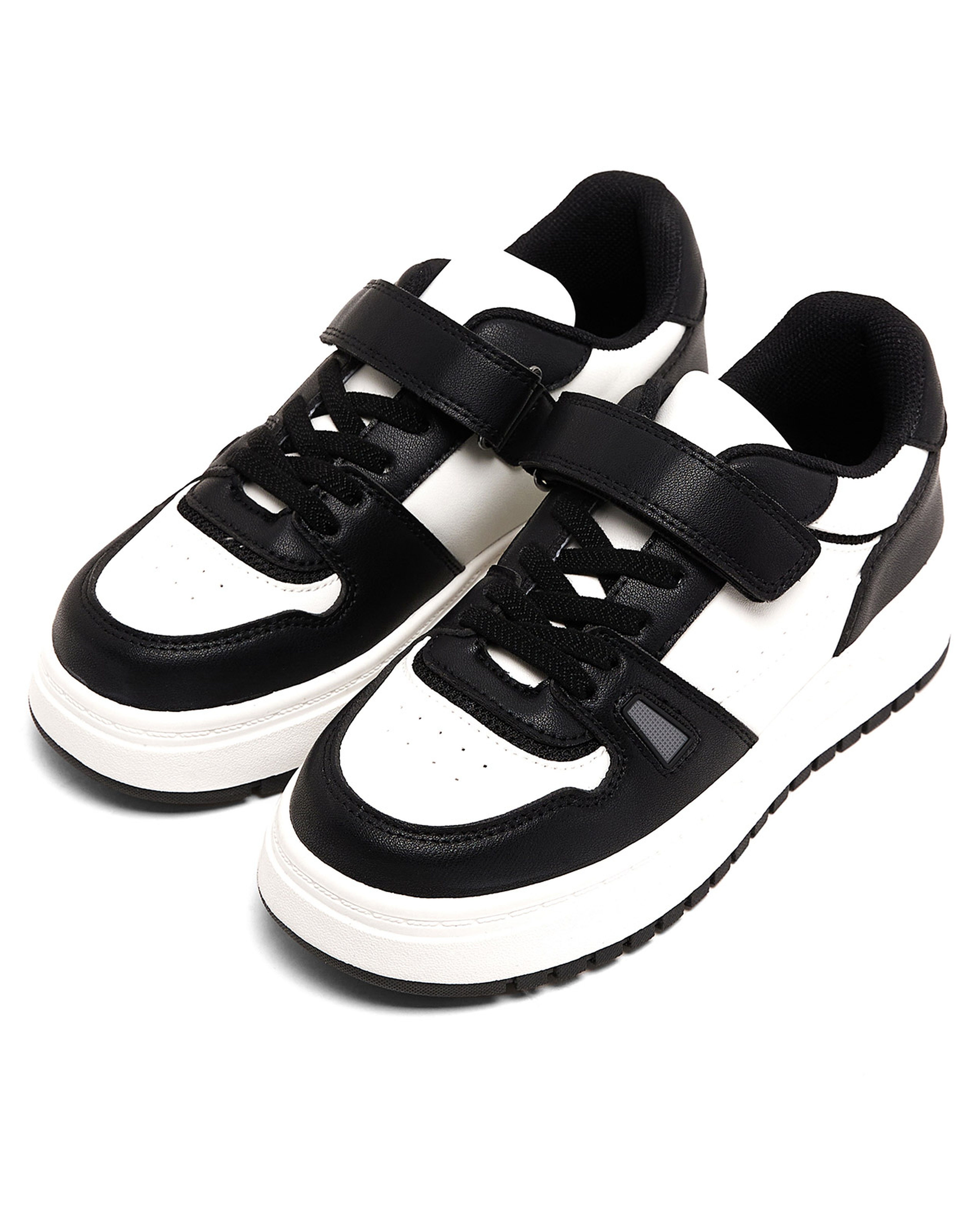 Color Block Velcro Closure Shoes