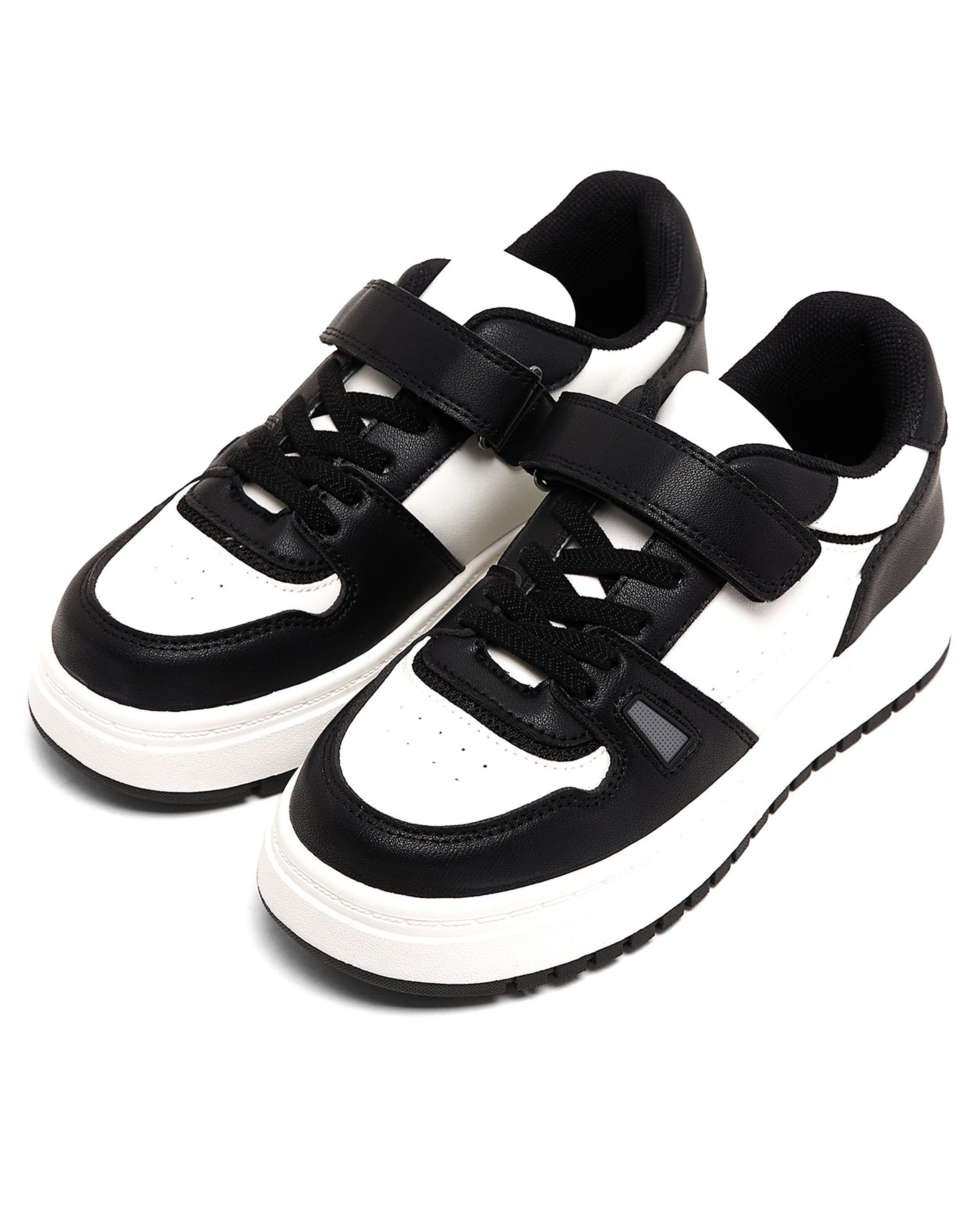 Color Block Velcro Closure Shoes