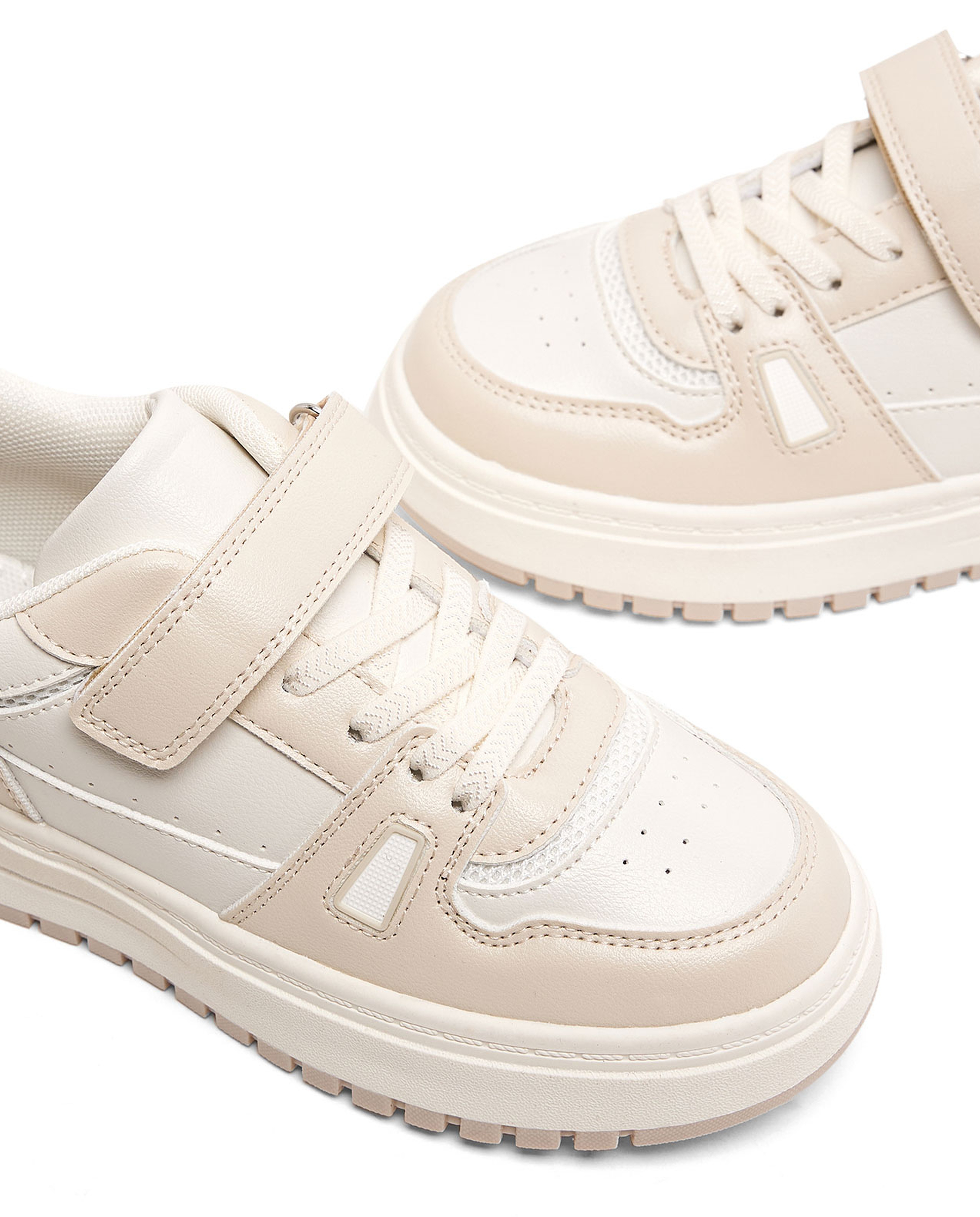 Color Block Velcro Closure Shoes