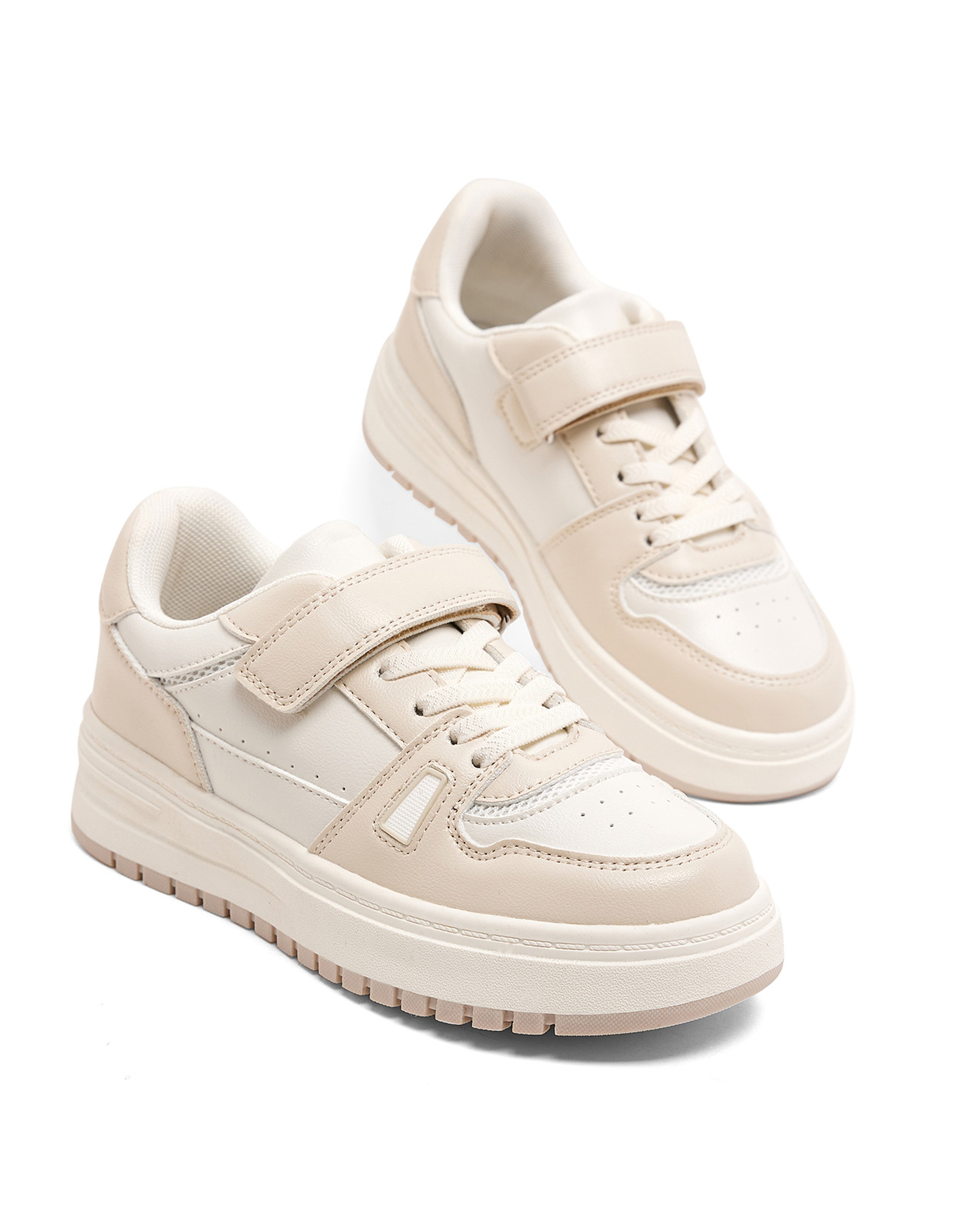 Color Block Velcro Closure Shoes