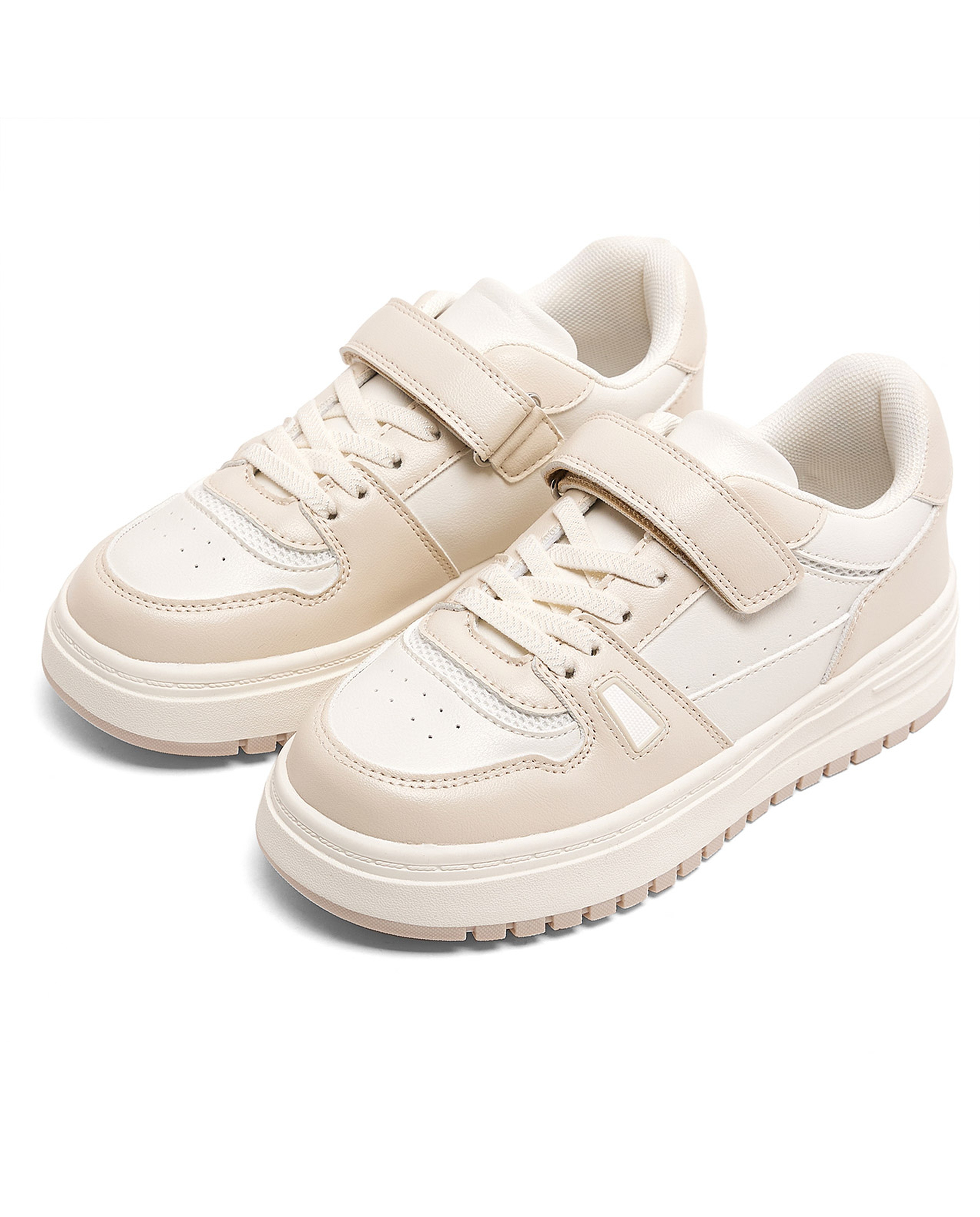 Color Block Velcro Closure Shoes