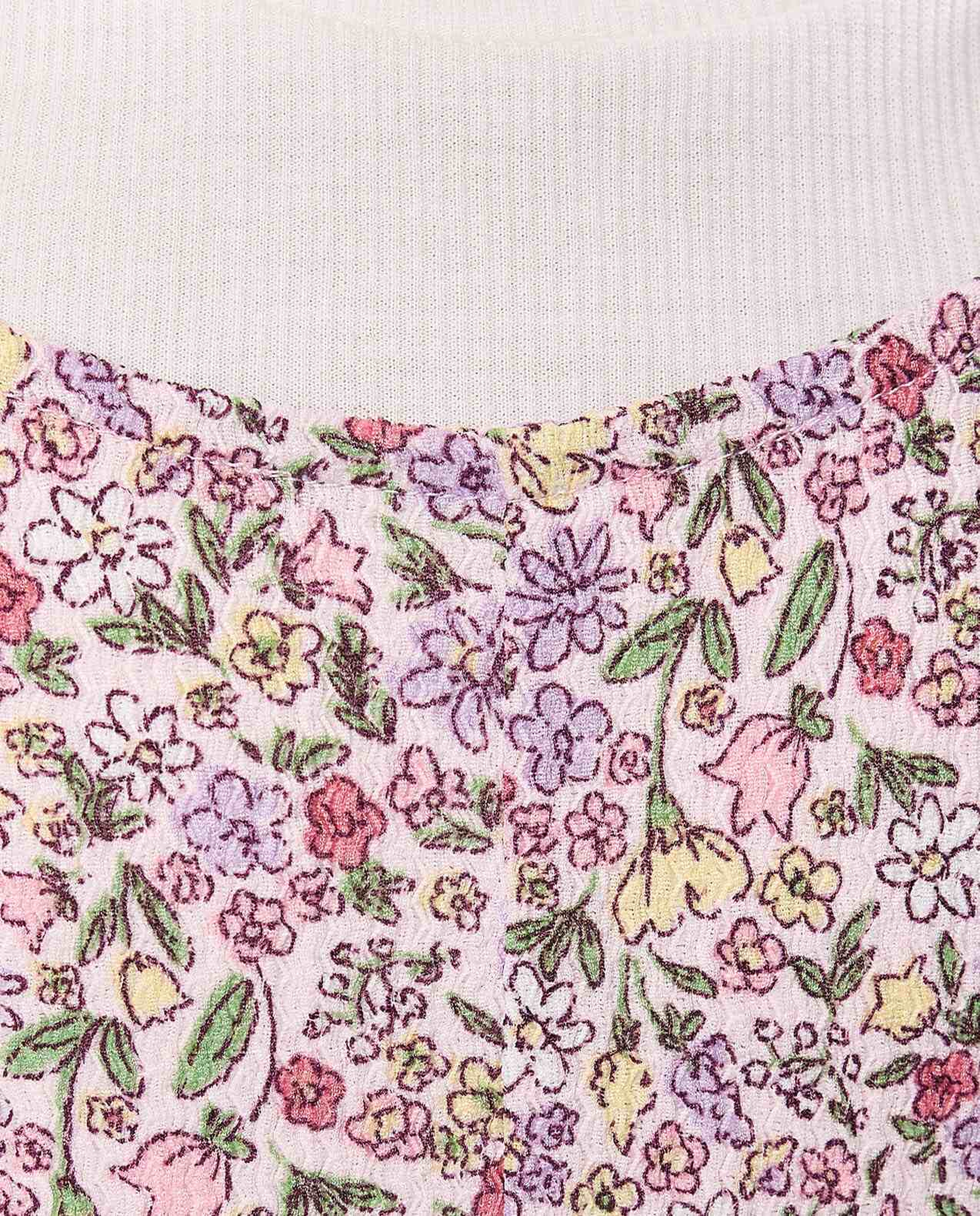 Floral Printed Knit Dungarees