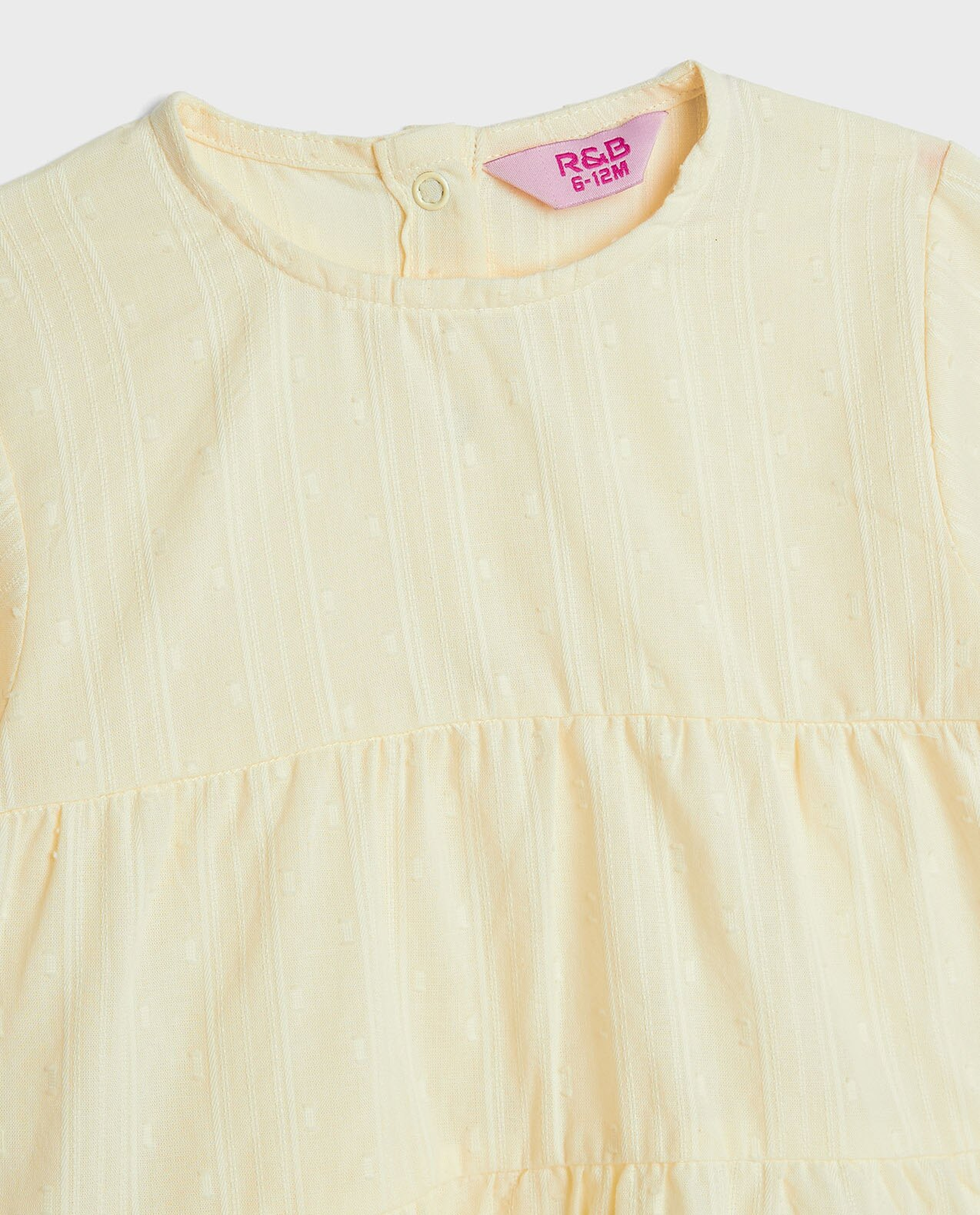 Self Patterned Dress with Headband Set