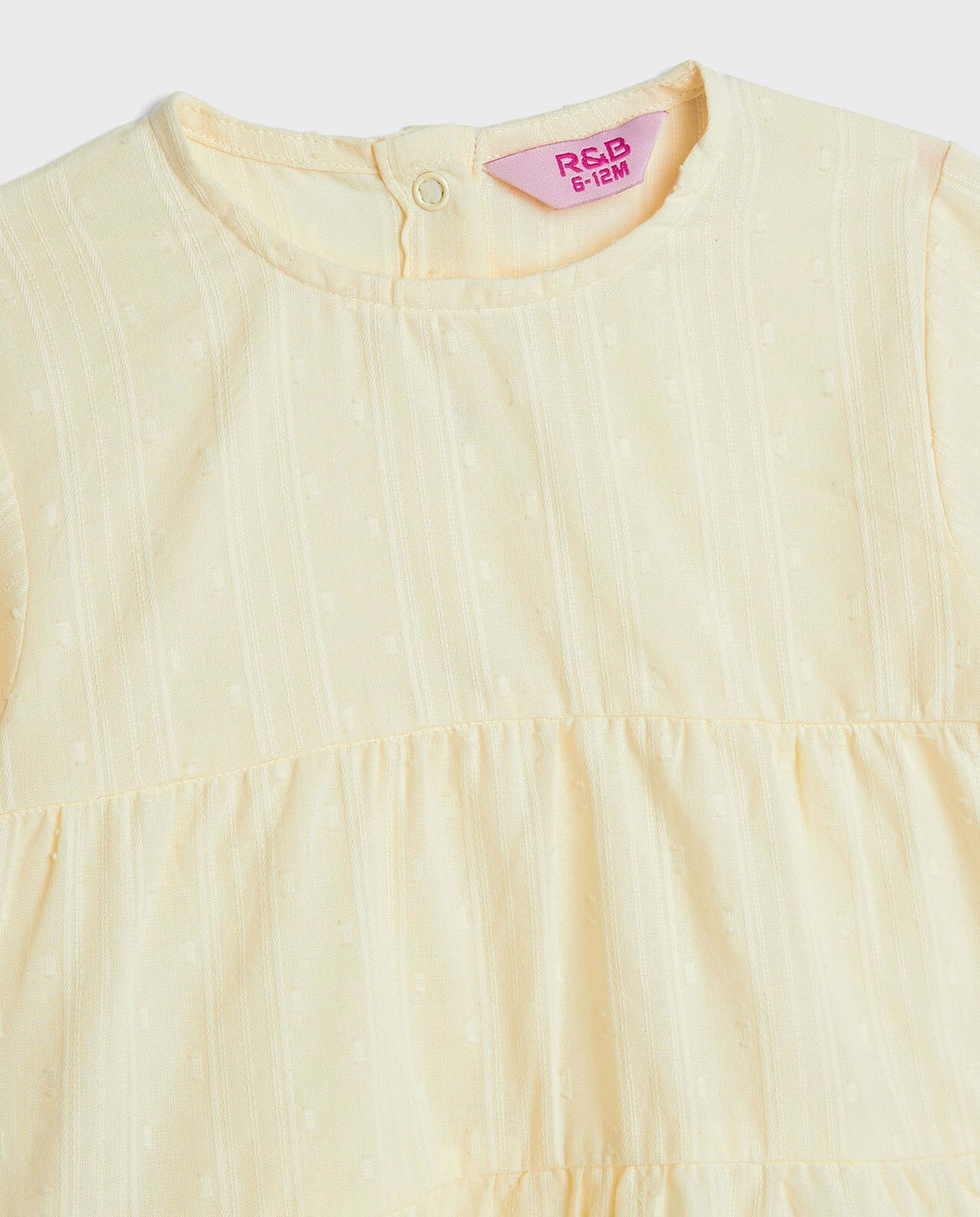 Self Patterned Dress with Headband Set