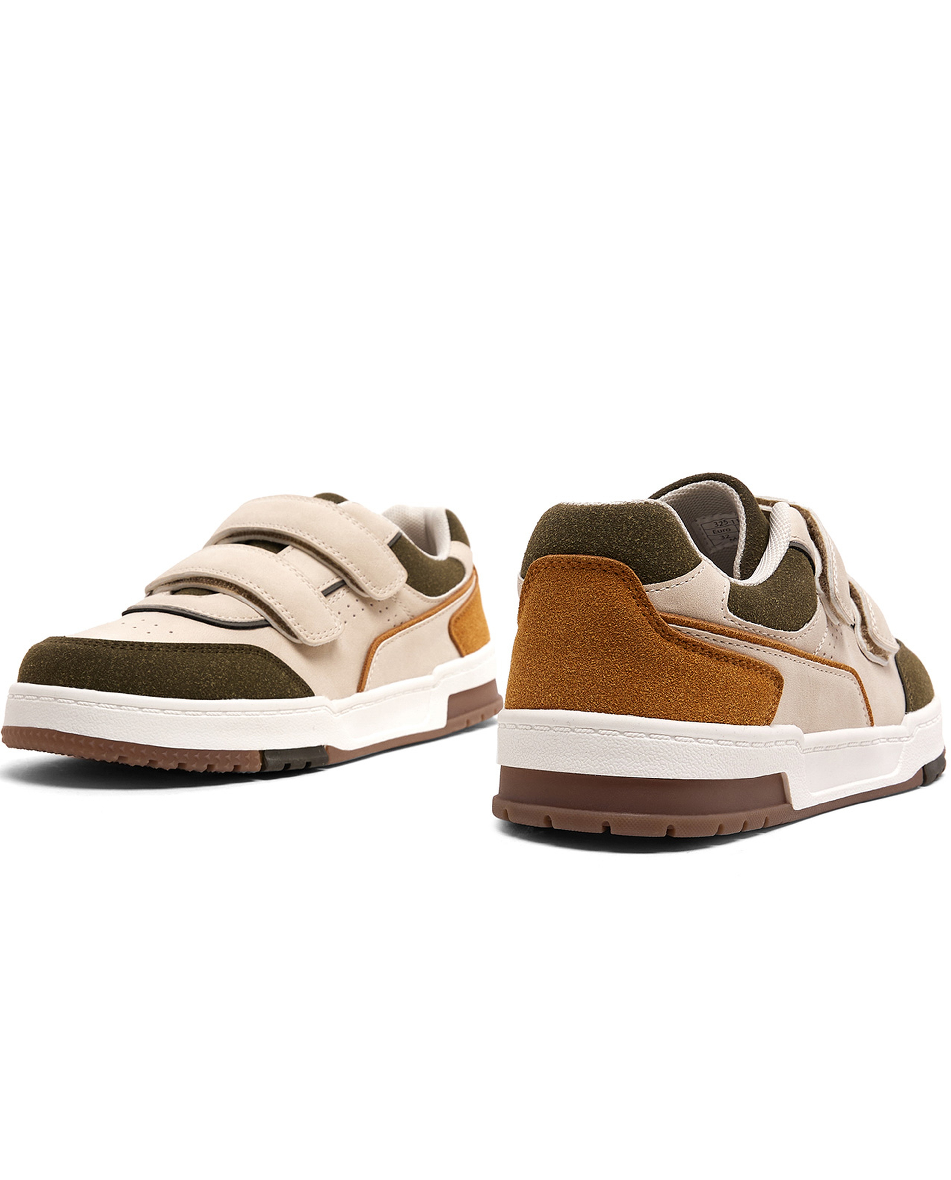 Color Block Velcro Closure Shoes
