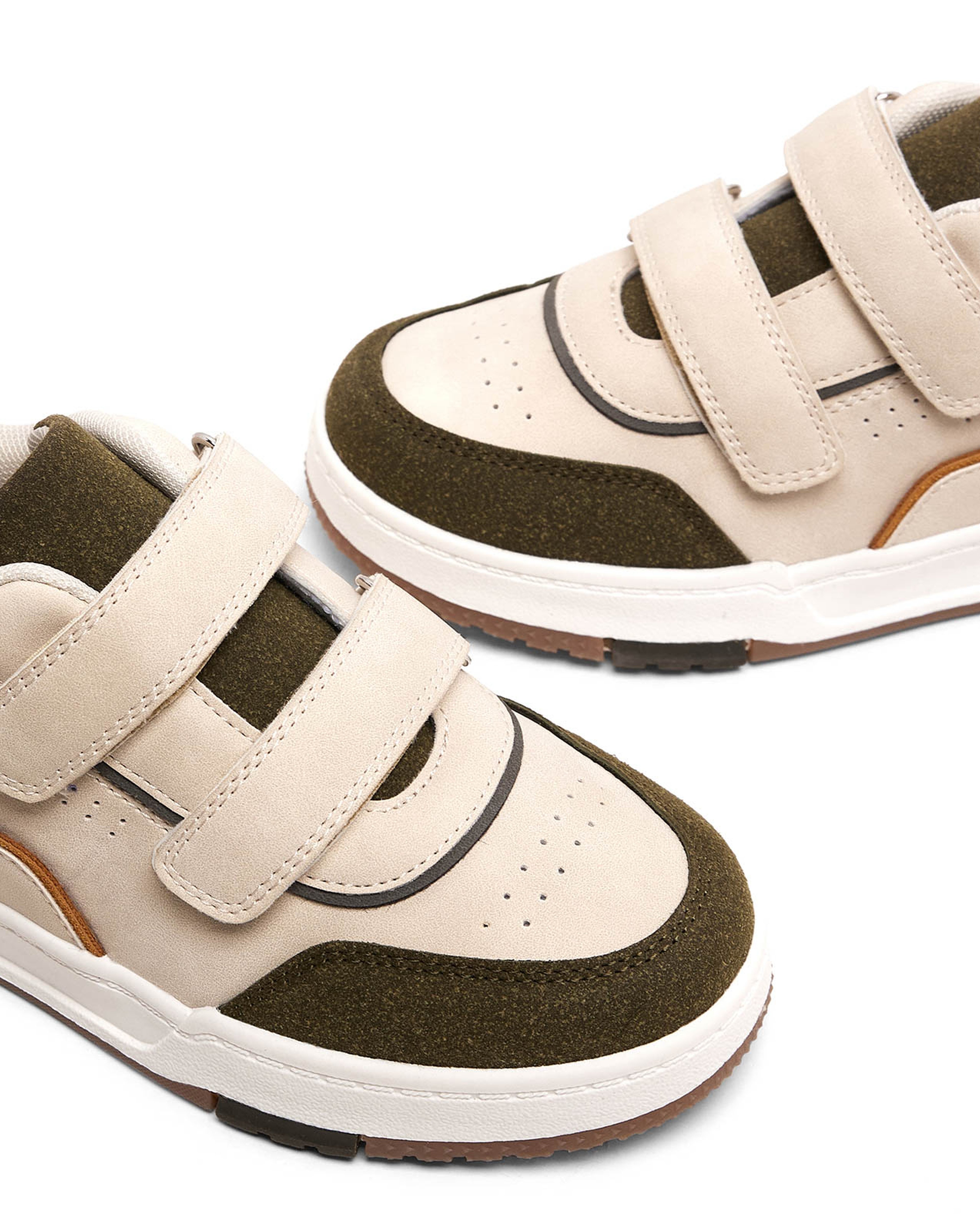 Color Block Velcro Closure Shoes