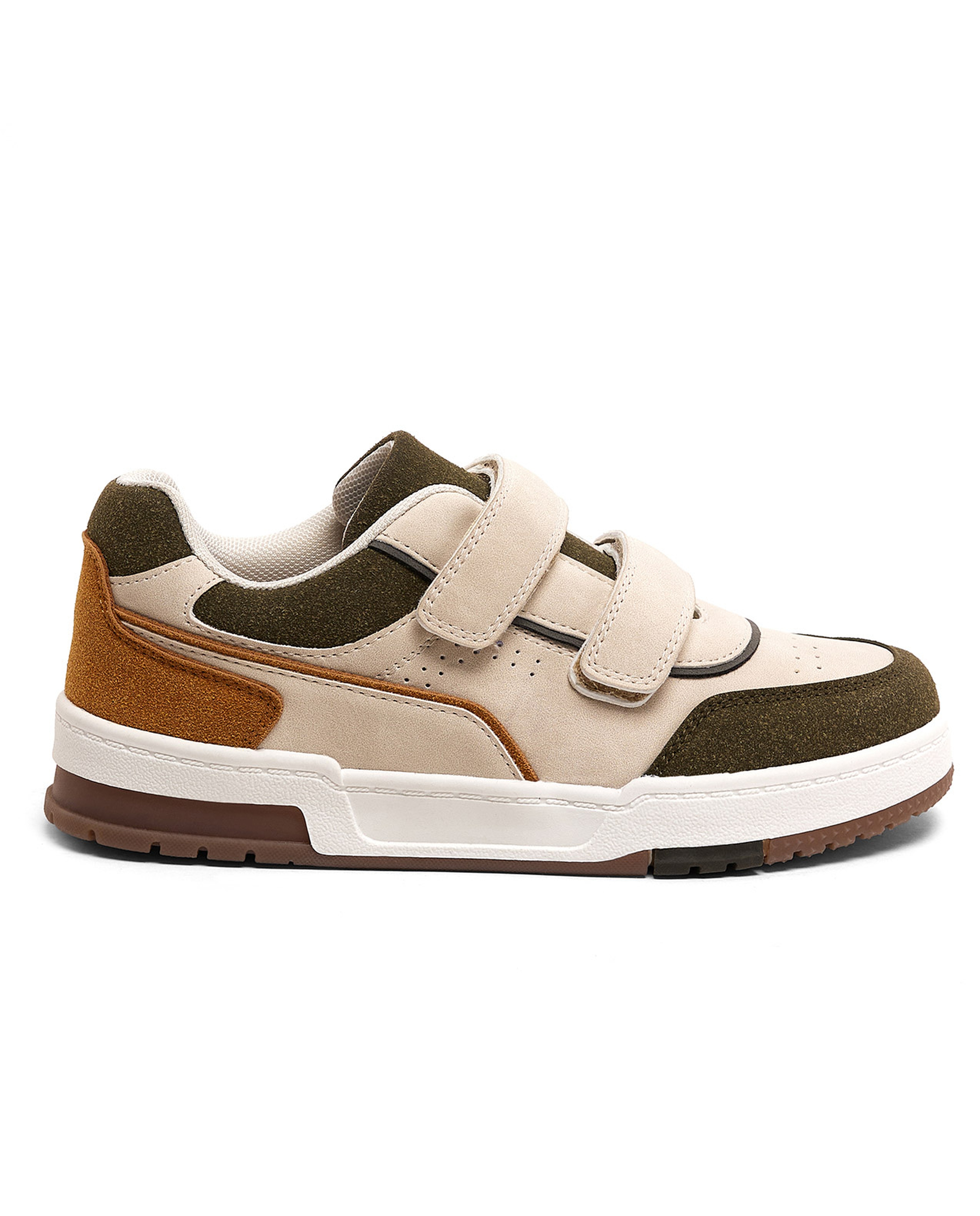 Color Block Velcro Closure Shoes