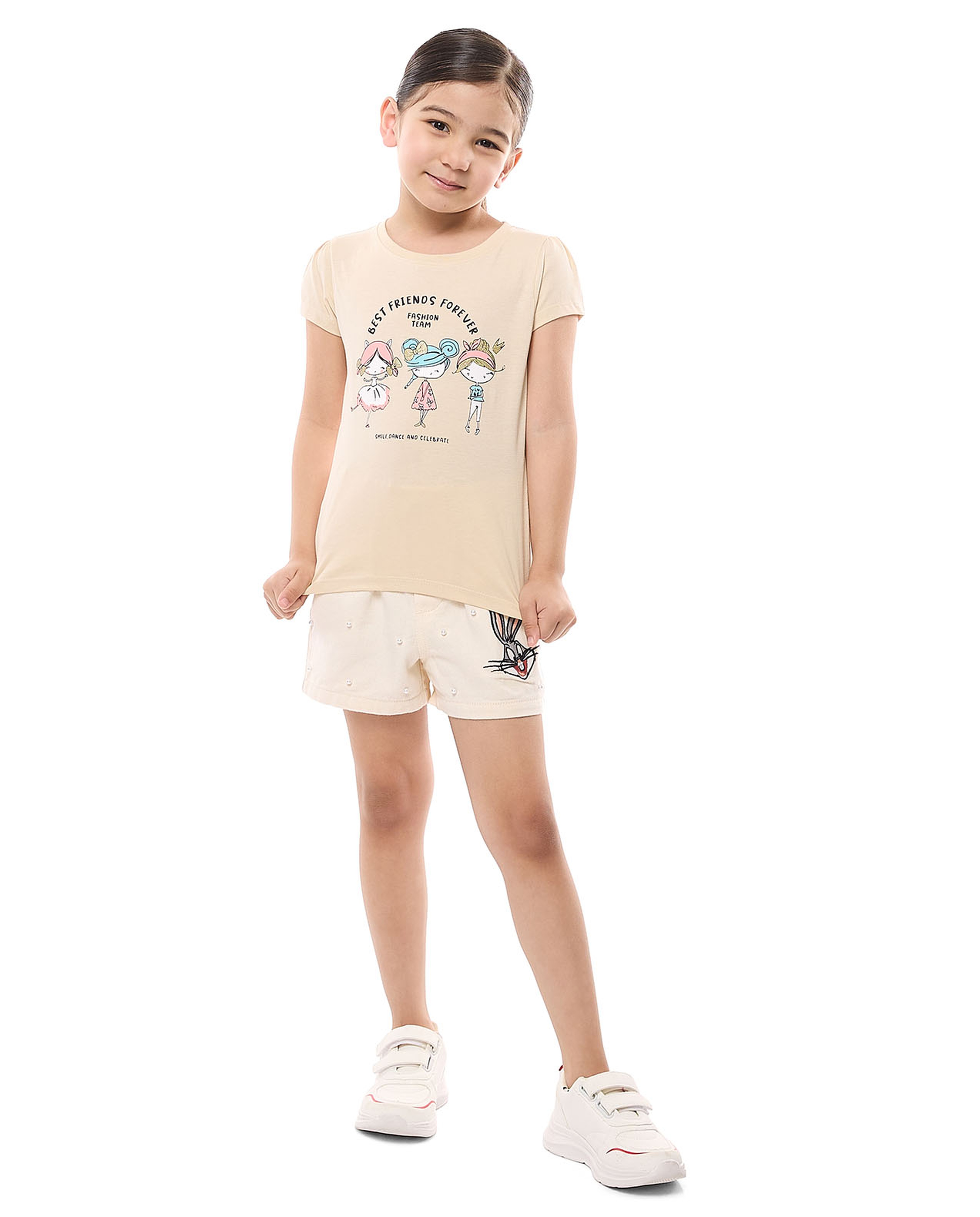 Printed T-Shirt with Crew Neck and Short Sleeves