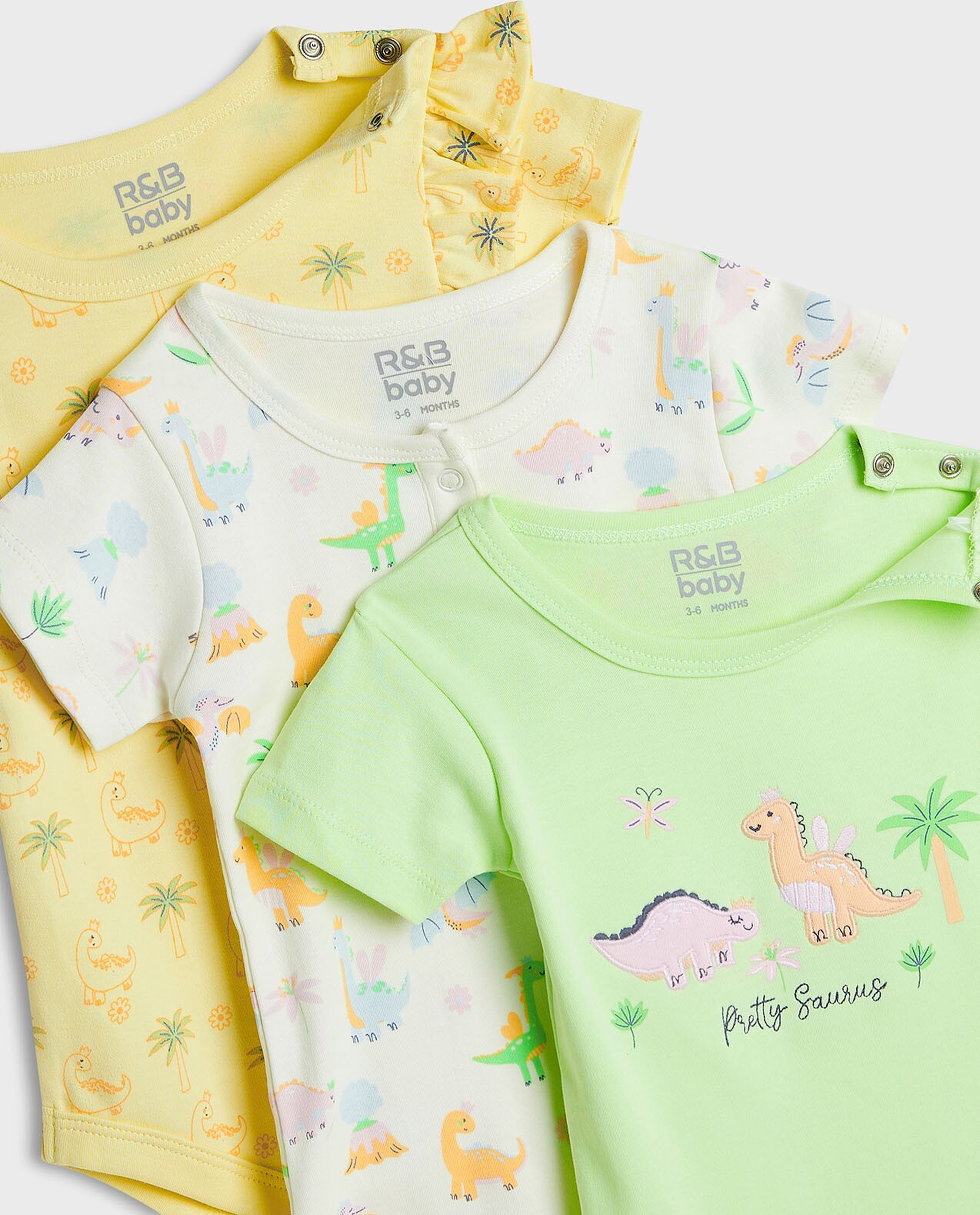 Pack of 3 Printed Bodysuits