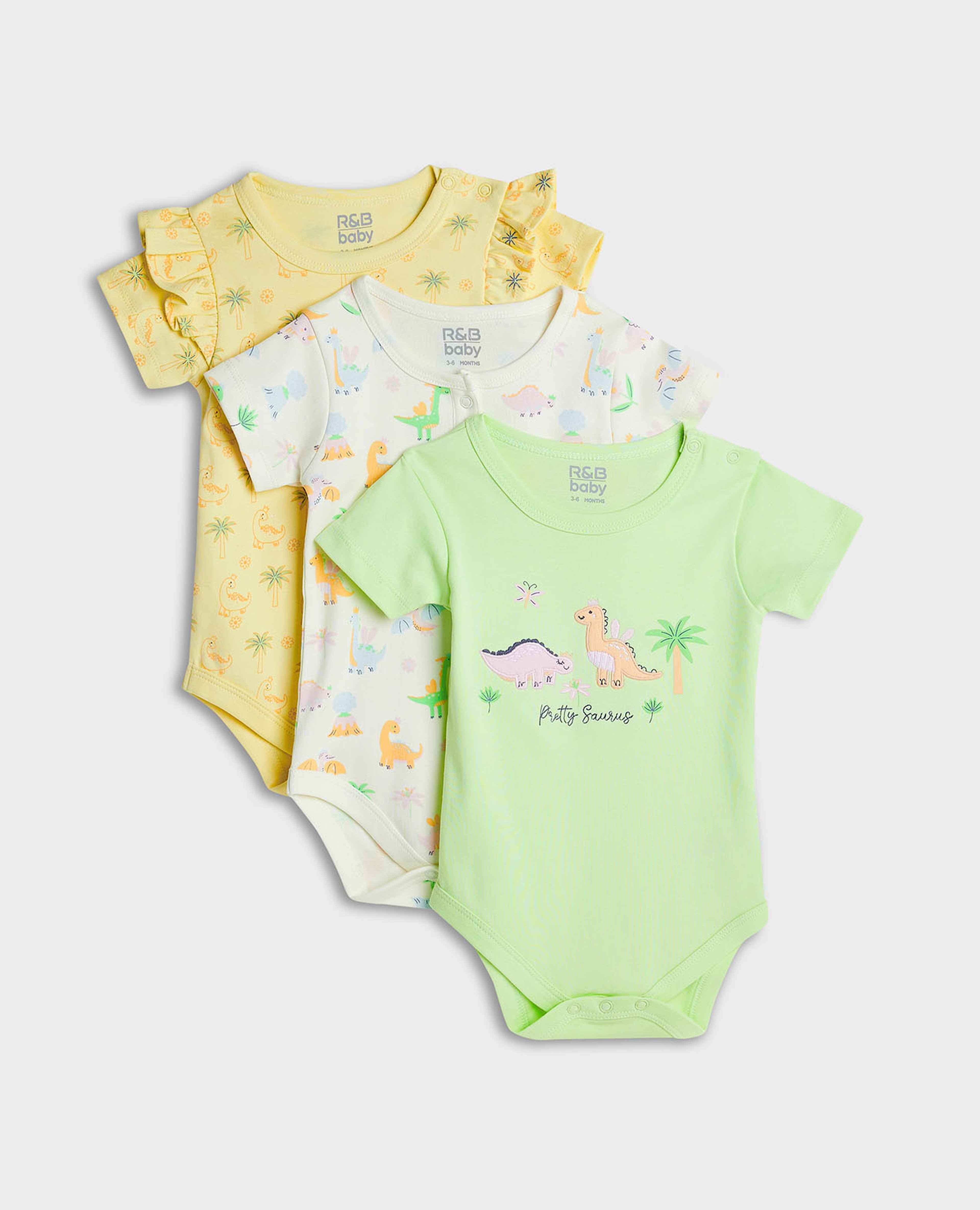 Pack of 3 Printed Bodysuits