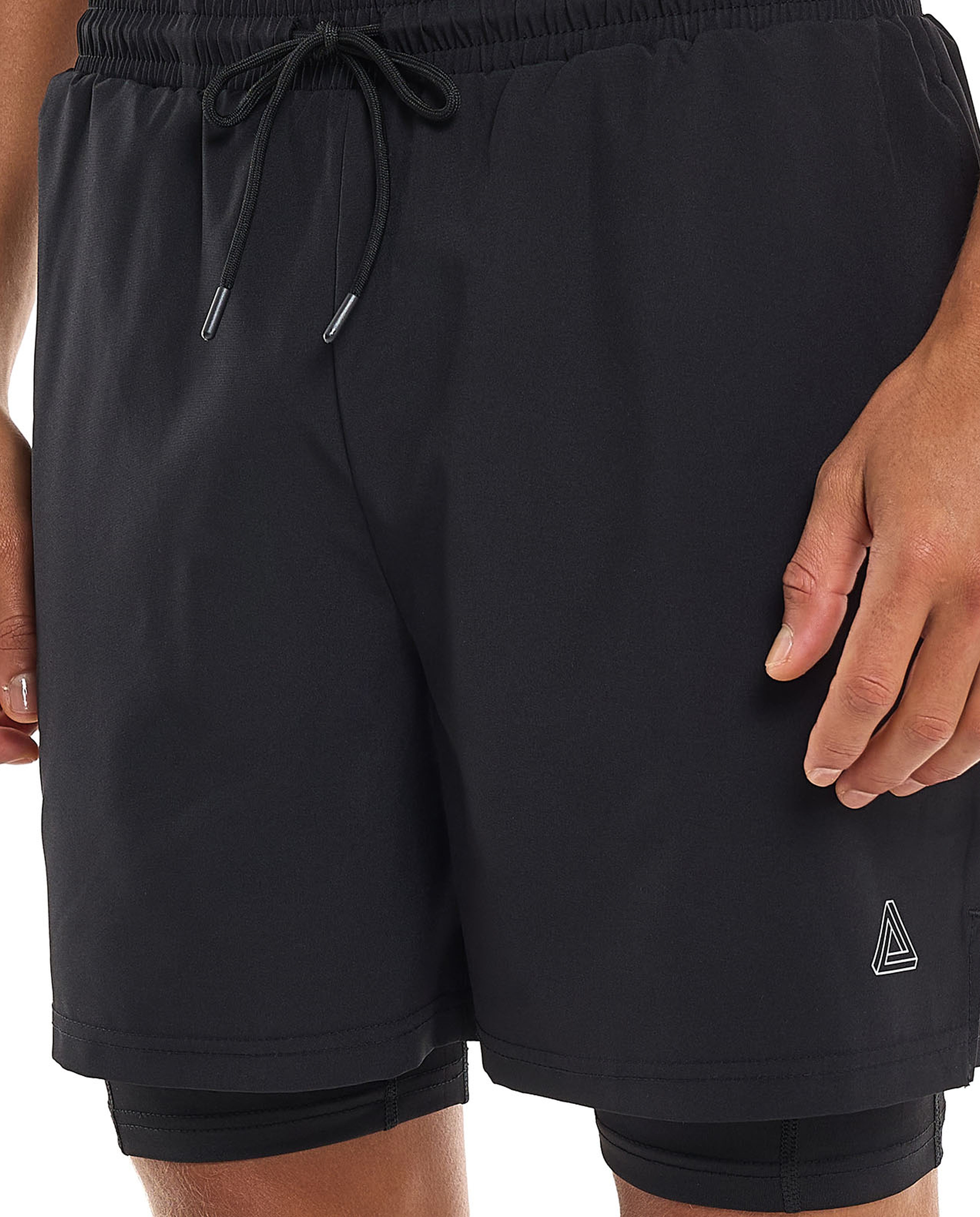 Layered Active Shorts with Drawstring Closure