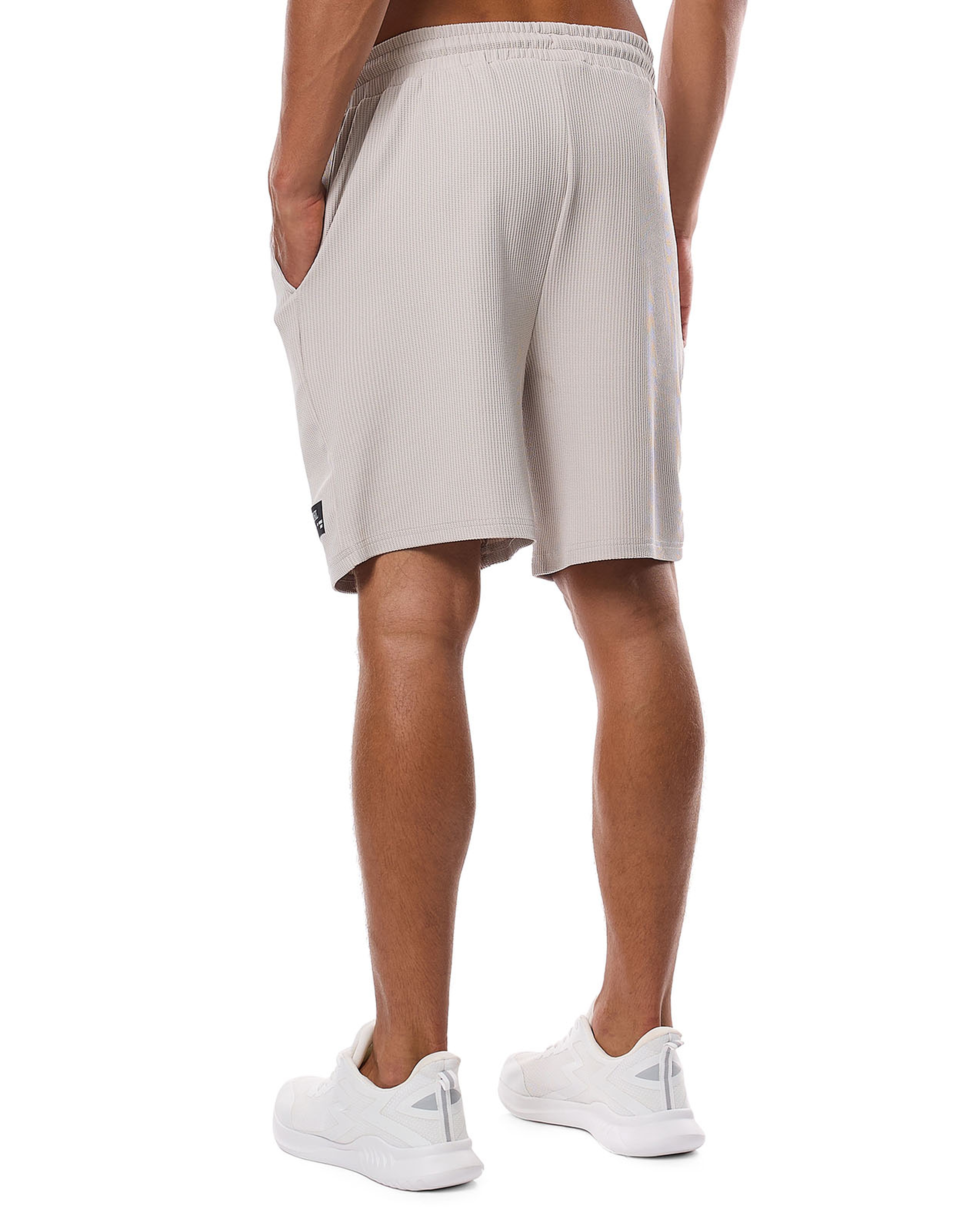 Textured Shorts with Drawstring Closure