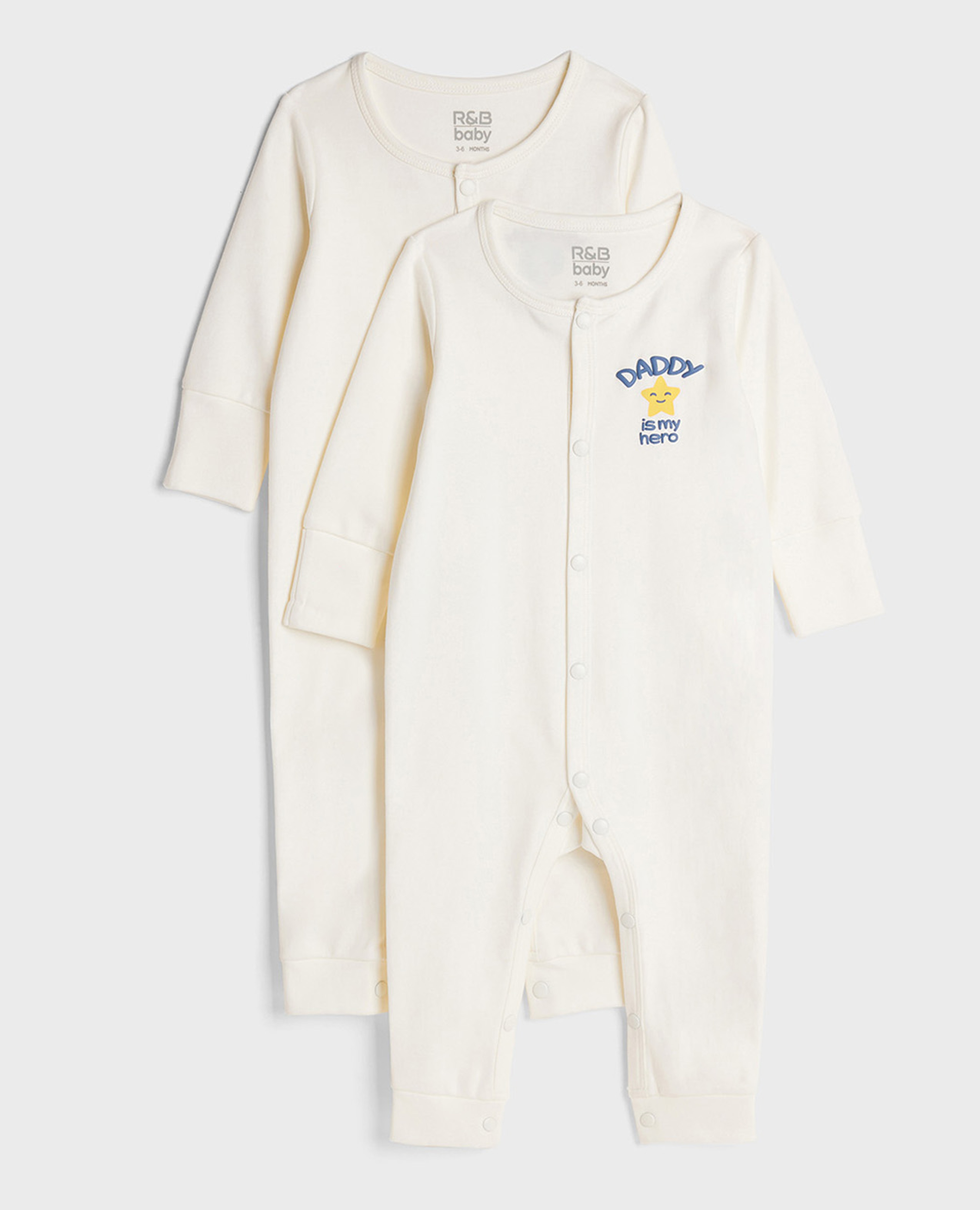 Pack of 2 Print Detail Sleepsuits