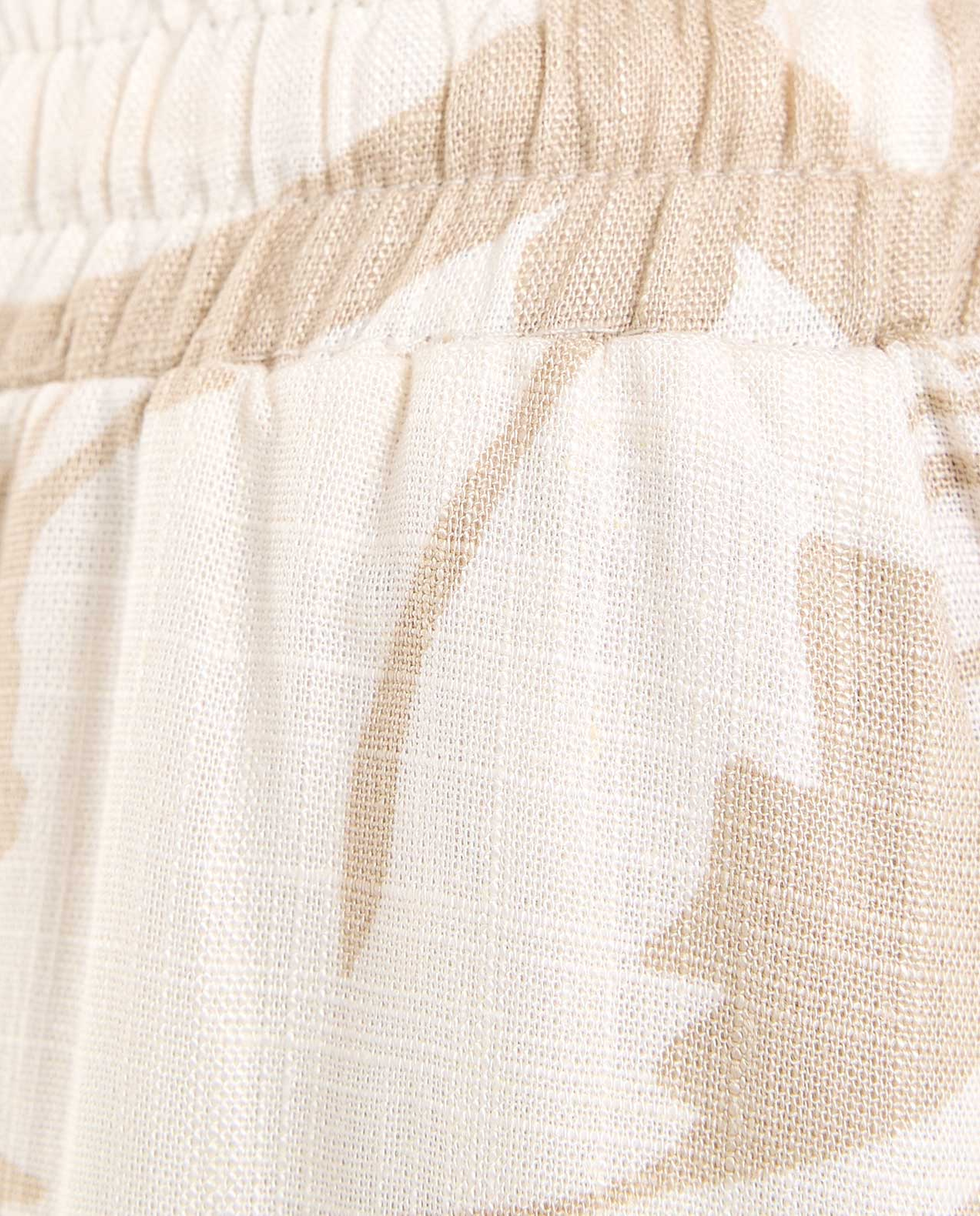 Printed Wide Leg Pants with Drawstring Closure