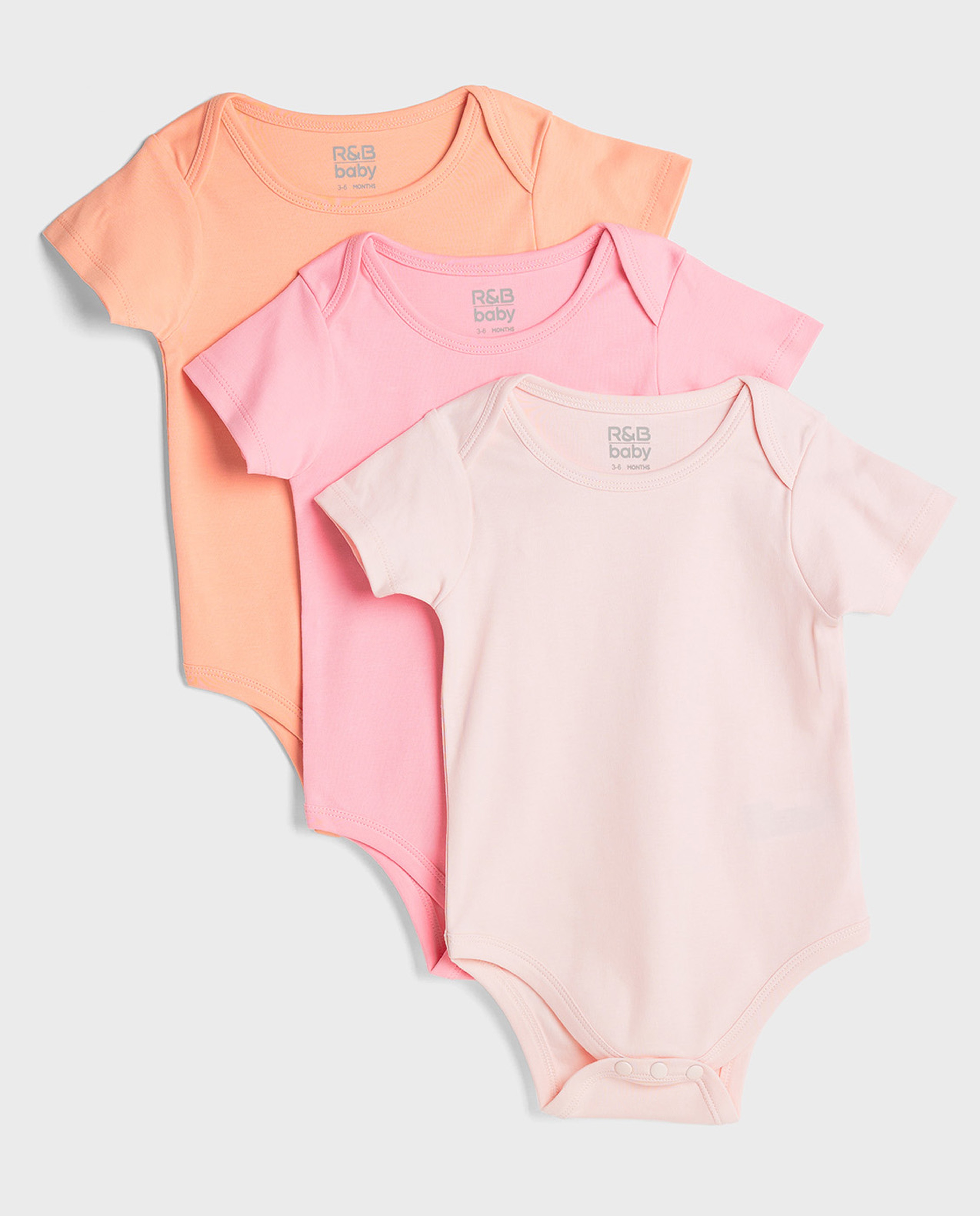 Pack of 3 Solid Bodysuits