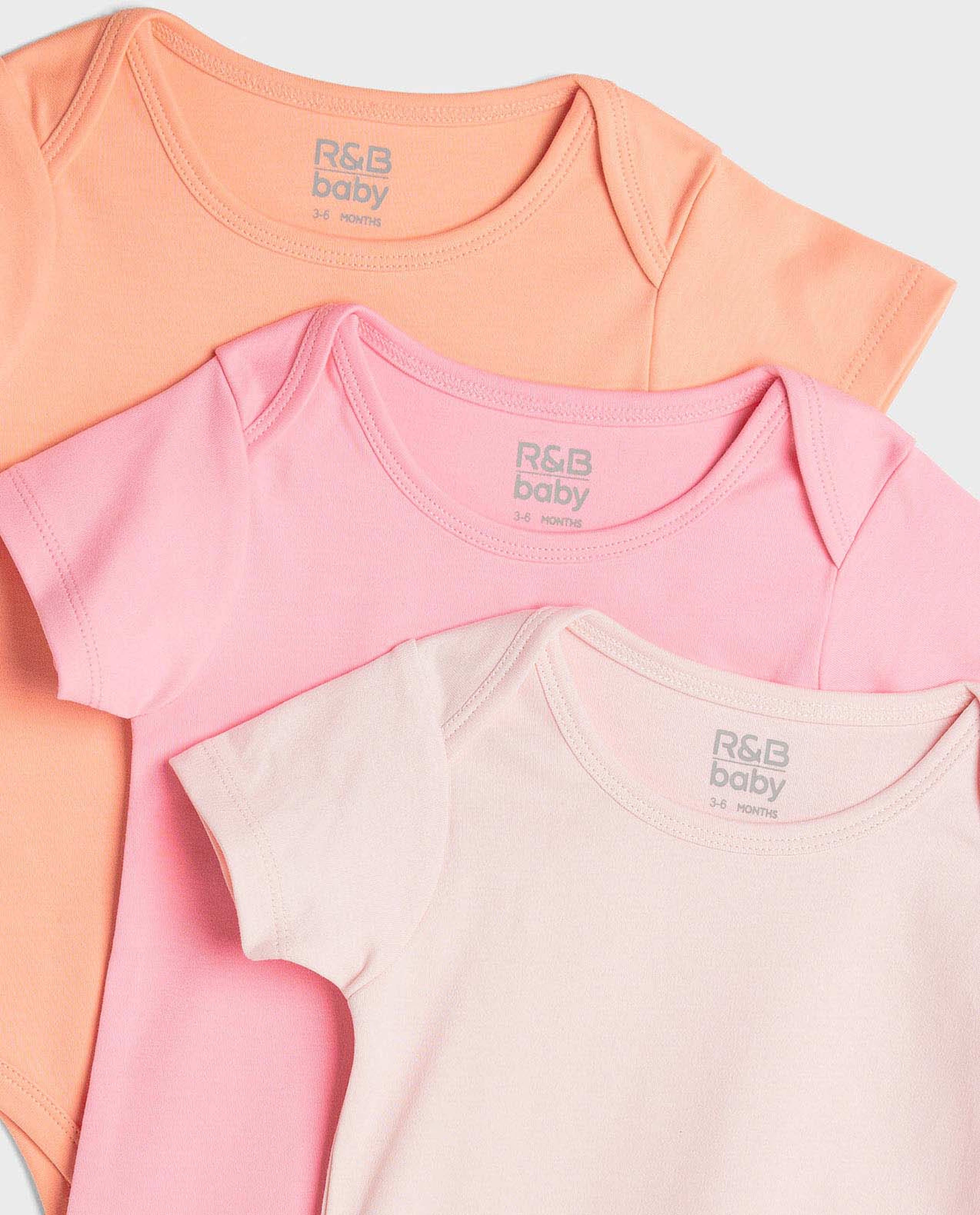 Pack of 3 Solid Bodysuits