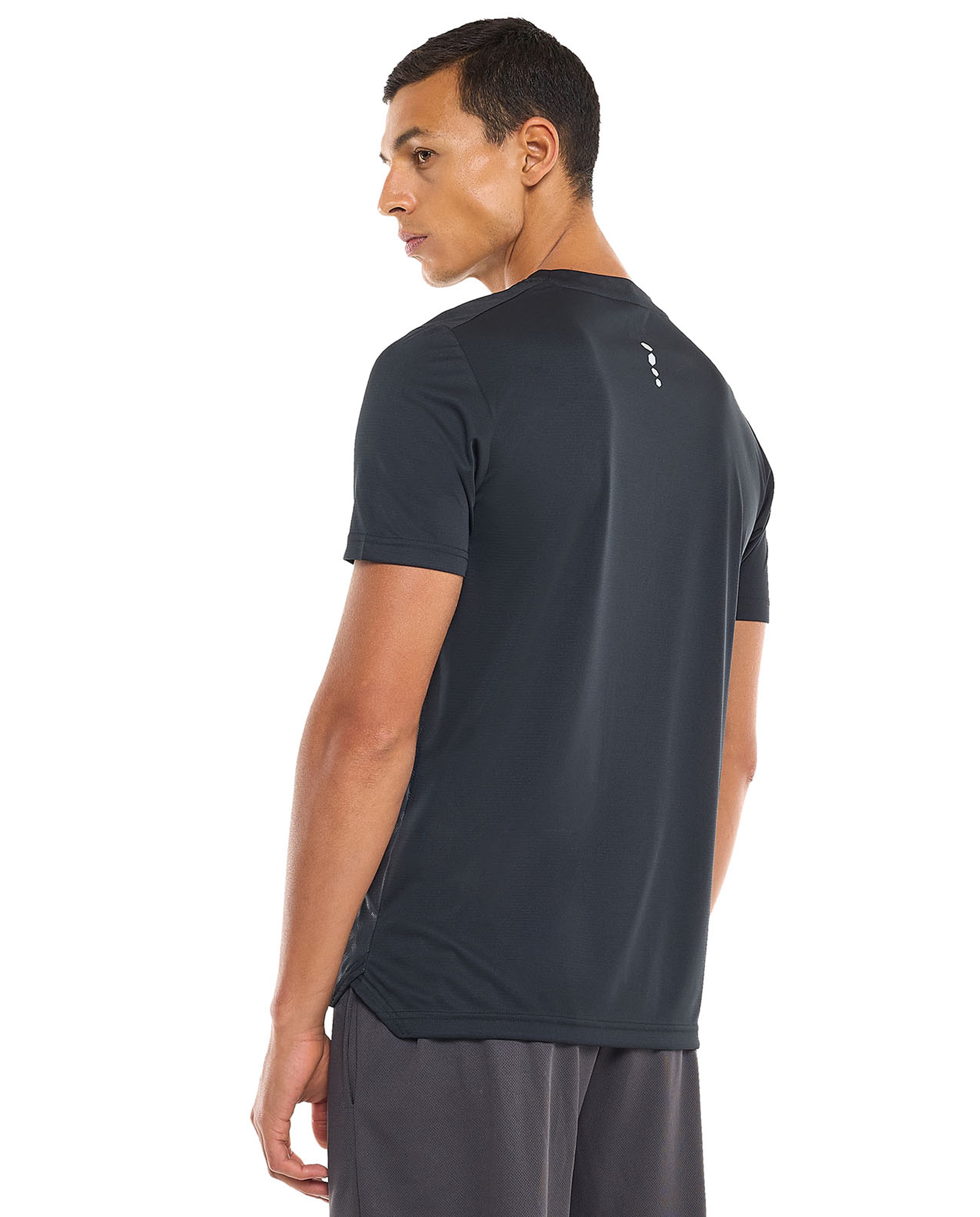 Patterned Active T-Shirt with Crew Neck and Short Sleeves