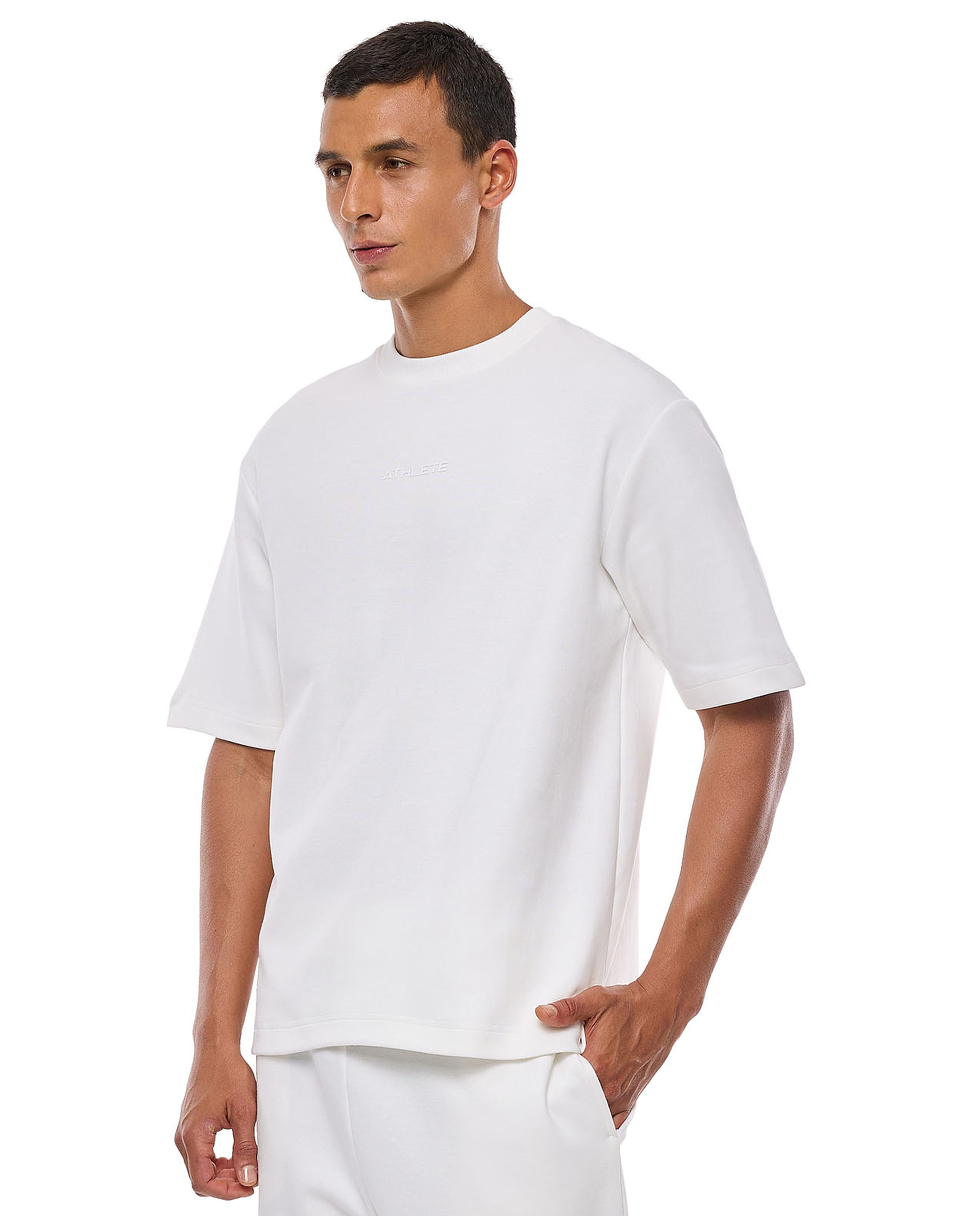 Solid T-Shirt with Crew Neck and Short Sleeves