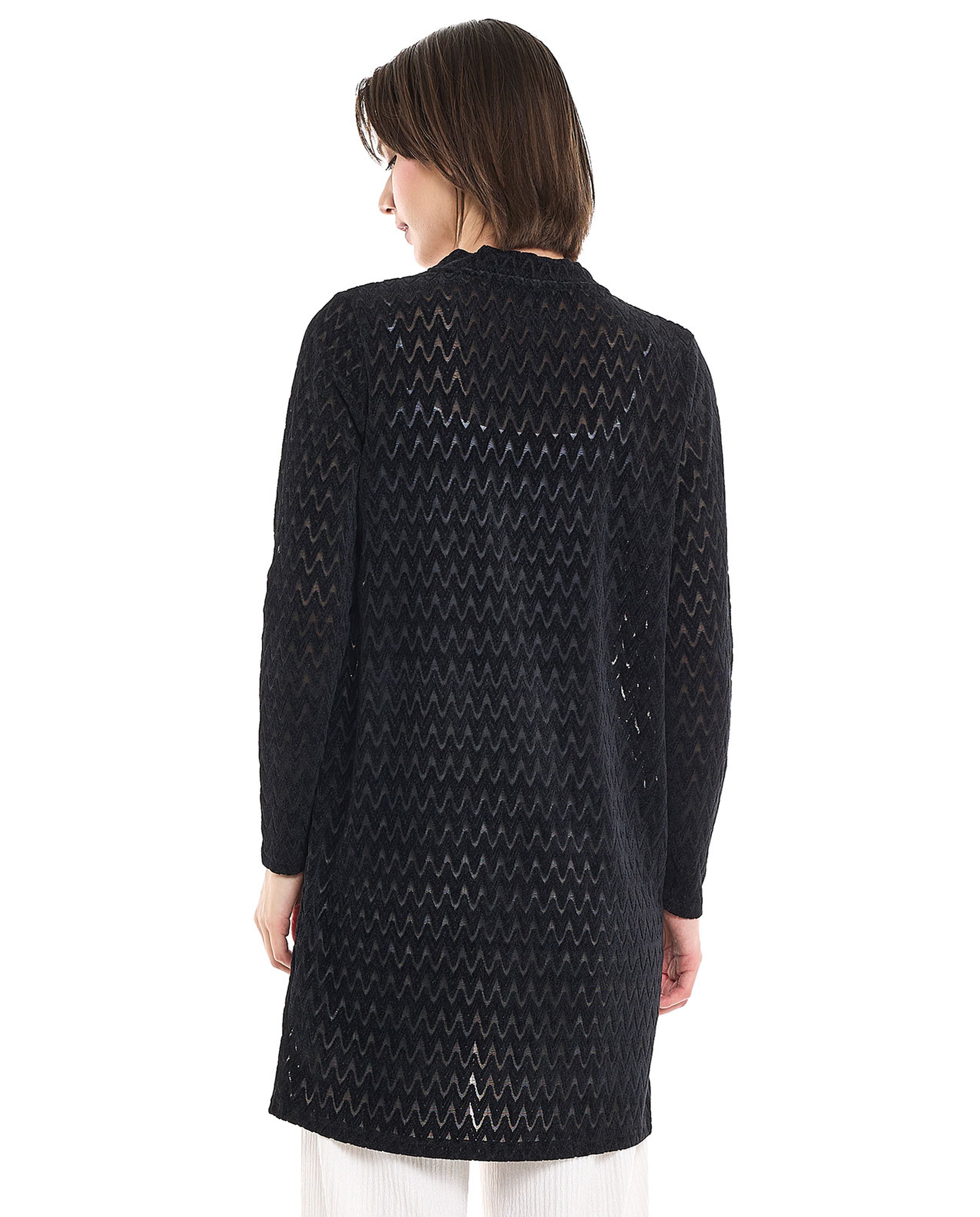 Self Patterned Long Sleeves Kimono