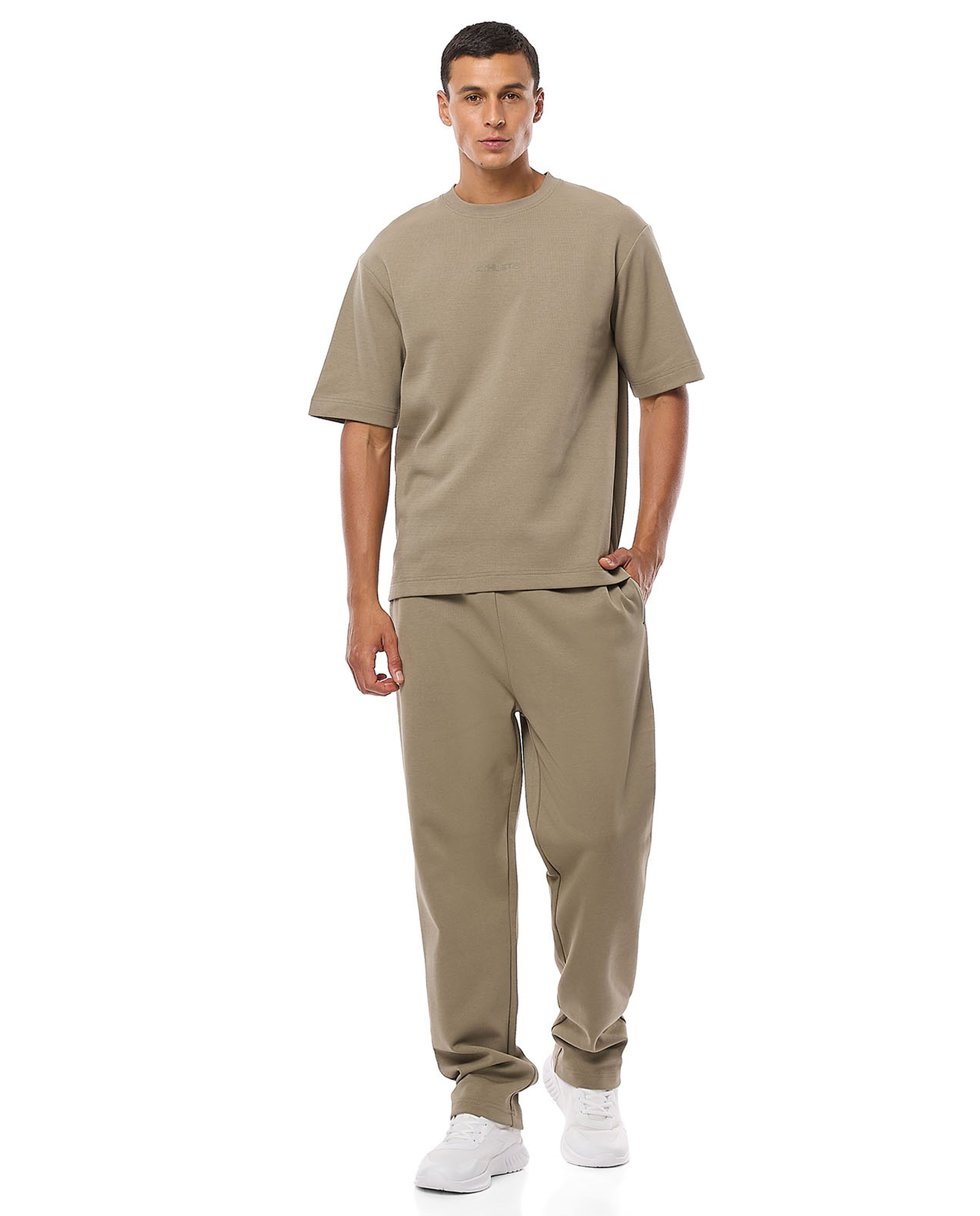 Solid T-Shirt with Crew Neck and Short Sleeves