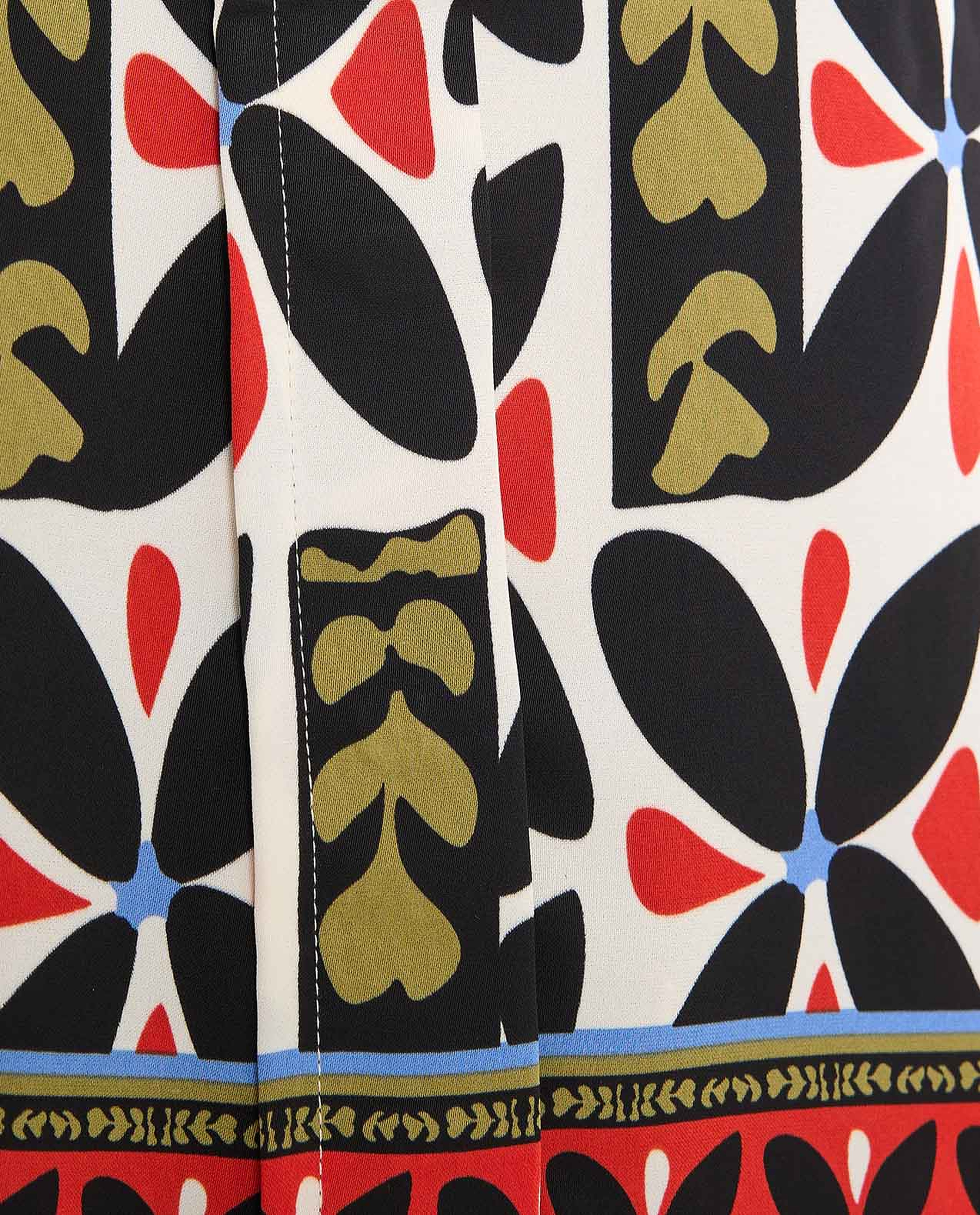 Patterned Shirt with Classic Collar and 3/4 Sleeves