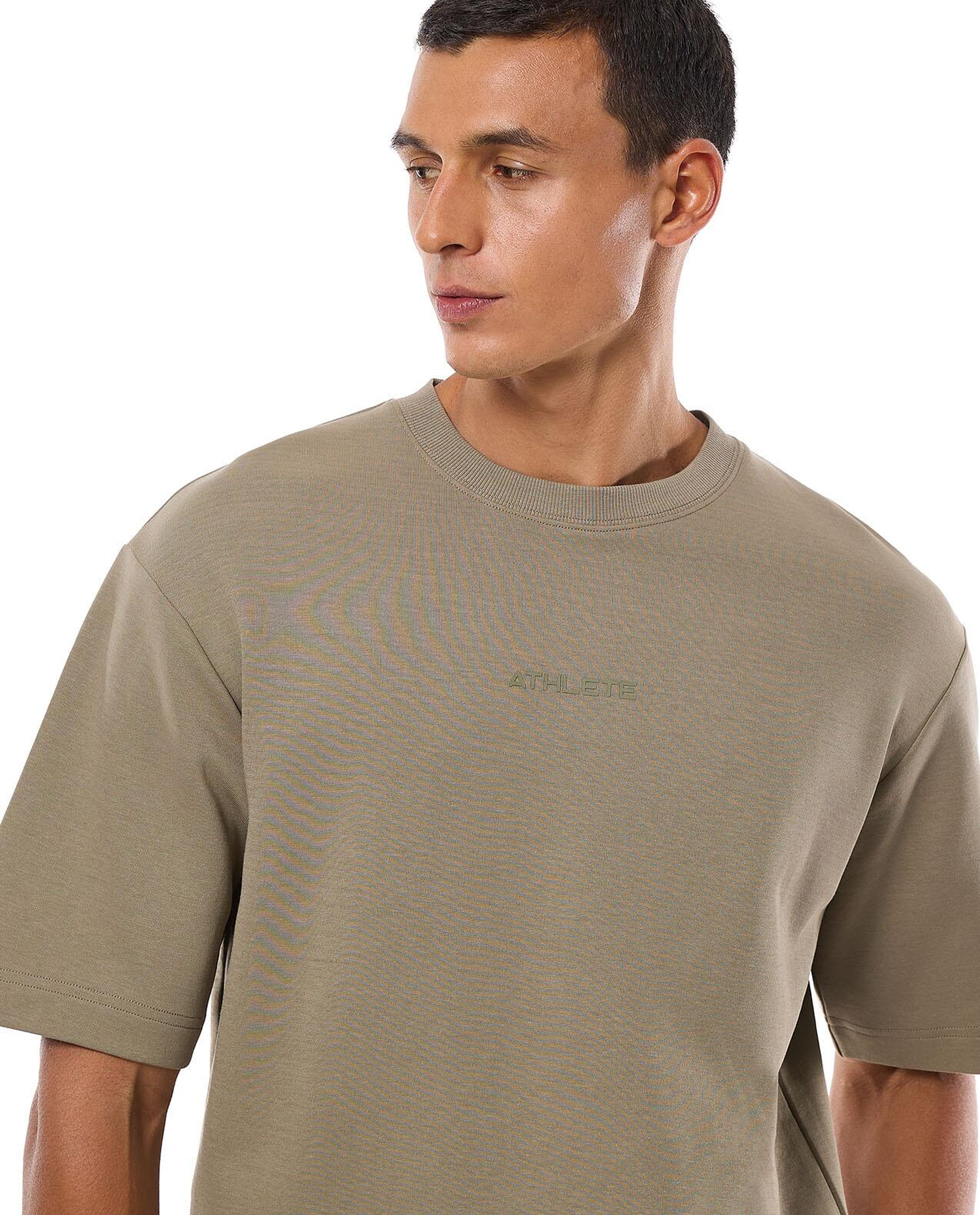 Solid T-Shirt with Crew Neck and Short Sleeves