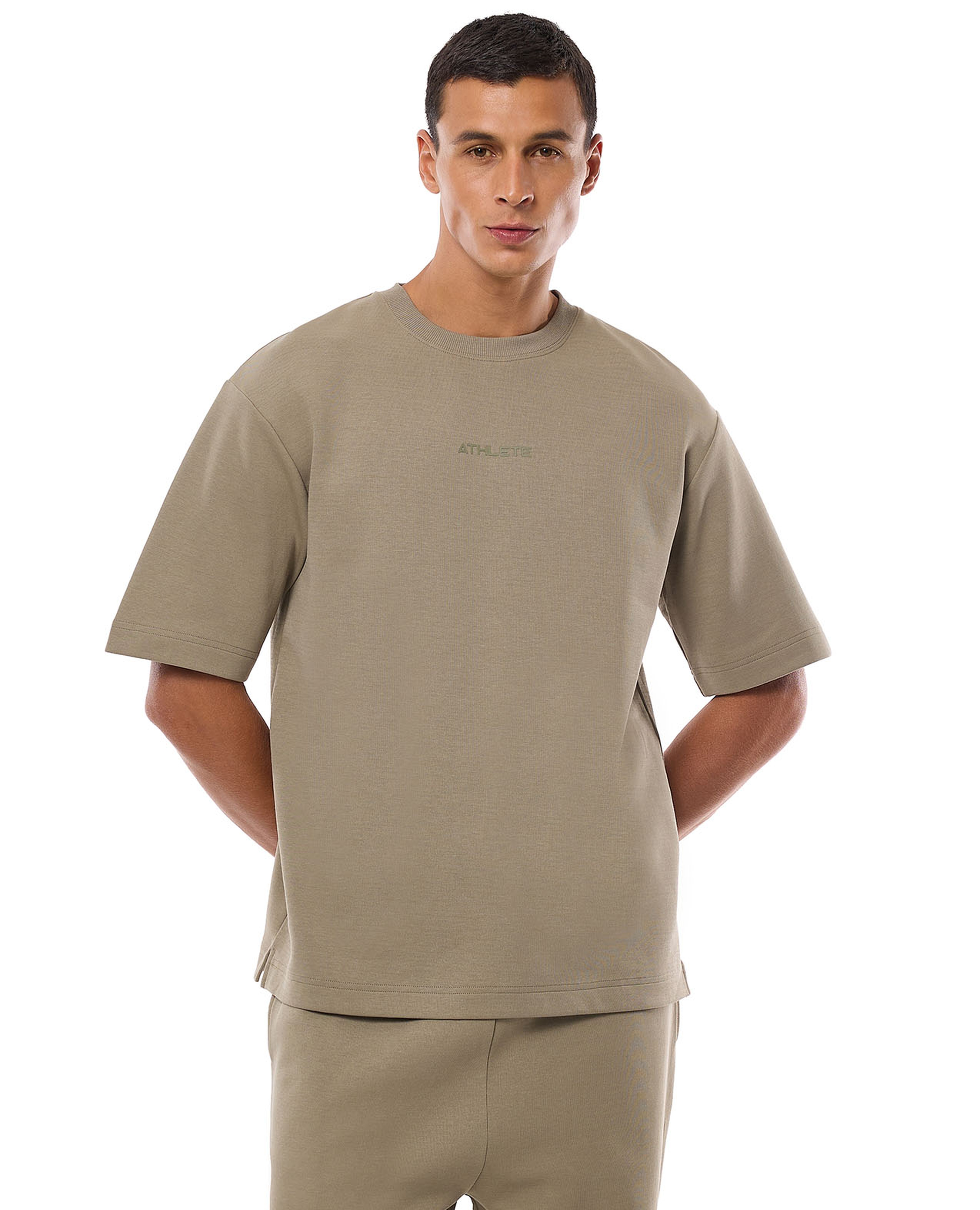 Solid T-Shirt with Crew Neck and Short Sleeves