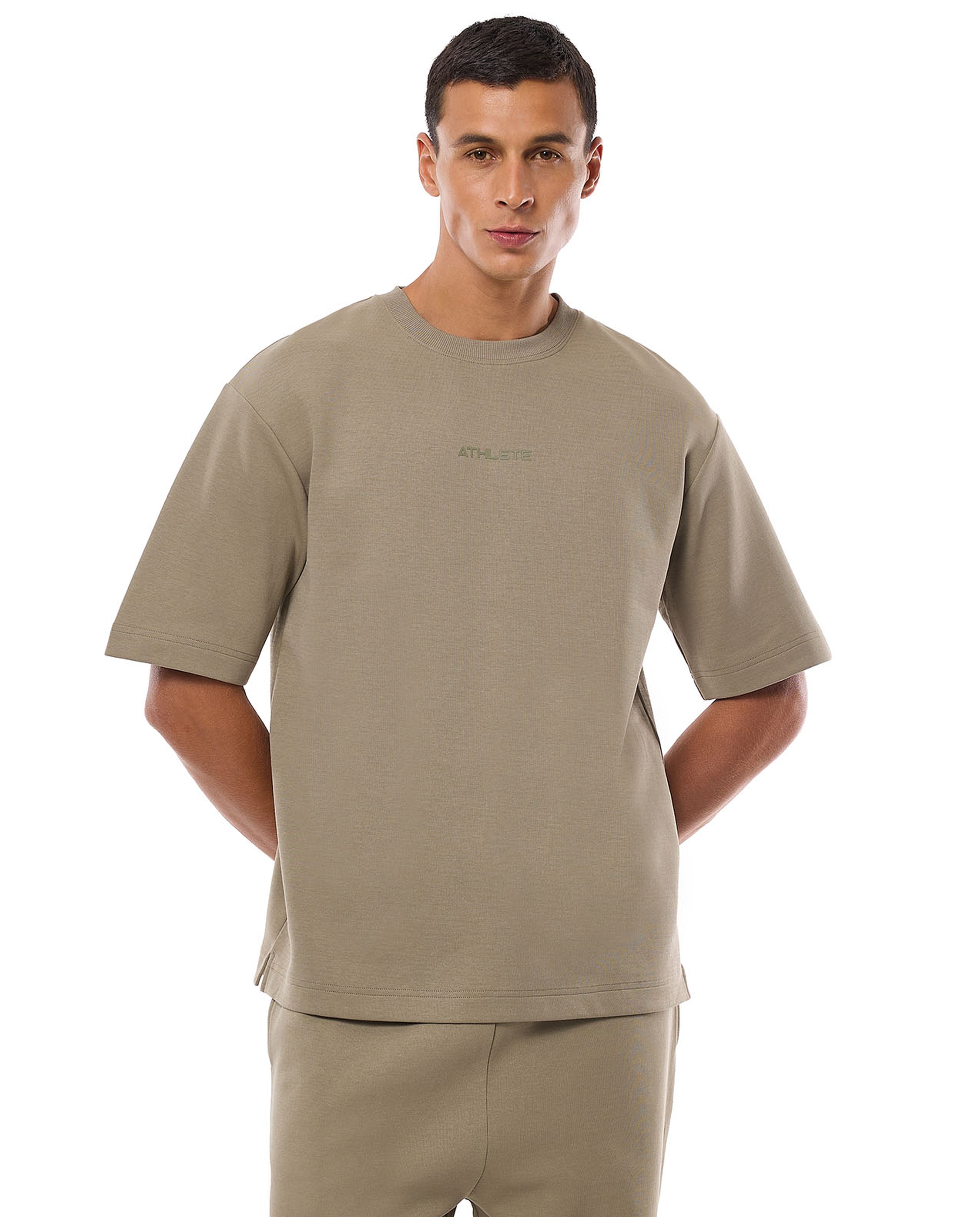 Solid T-Shirt with Crew Neck and Short Sleeves