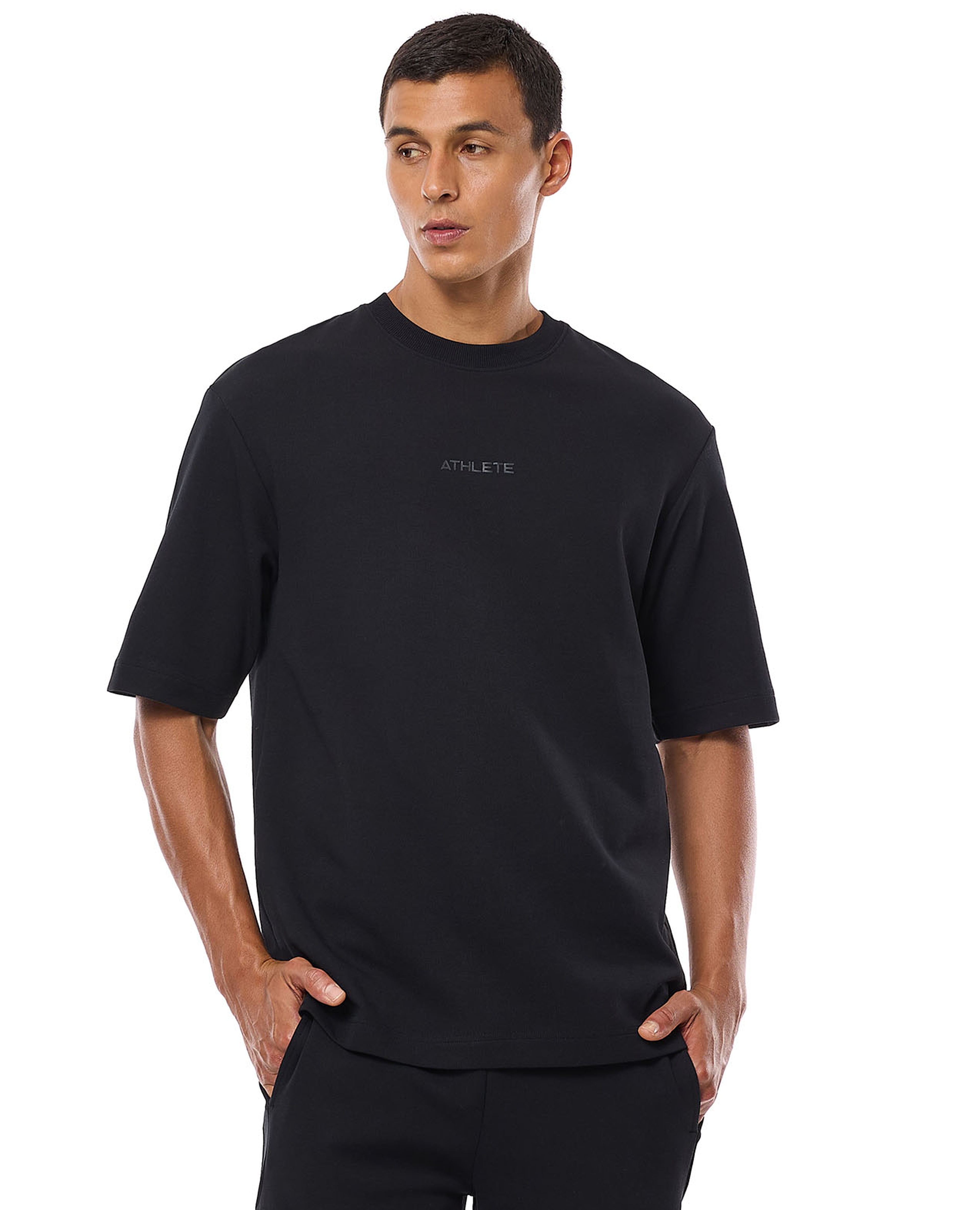 Solid T-Shirt with Crew Neck and Short Sleeves