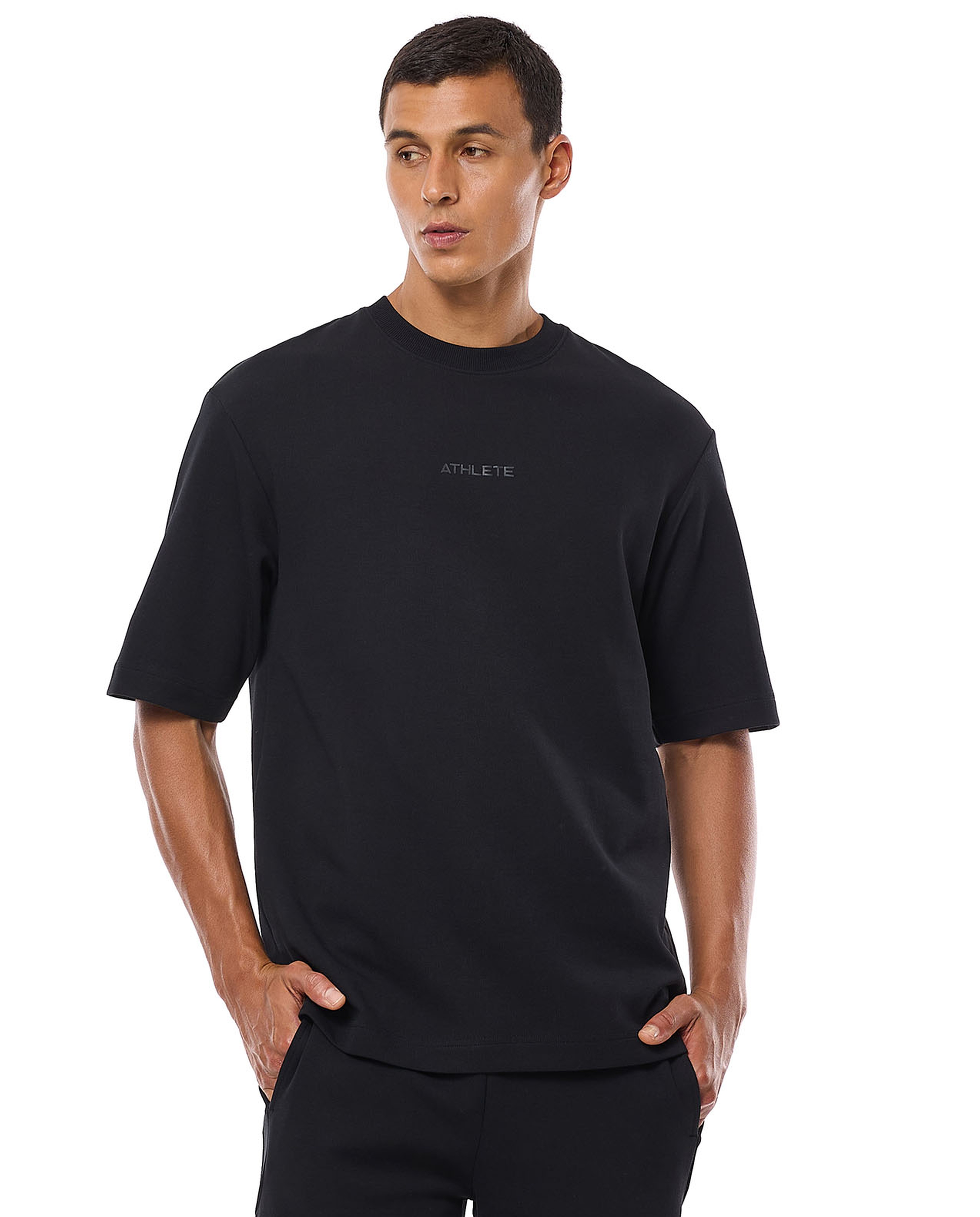 Solid T-Shirt with Crew Neck and Short Sleeves