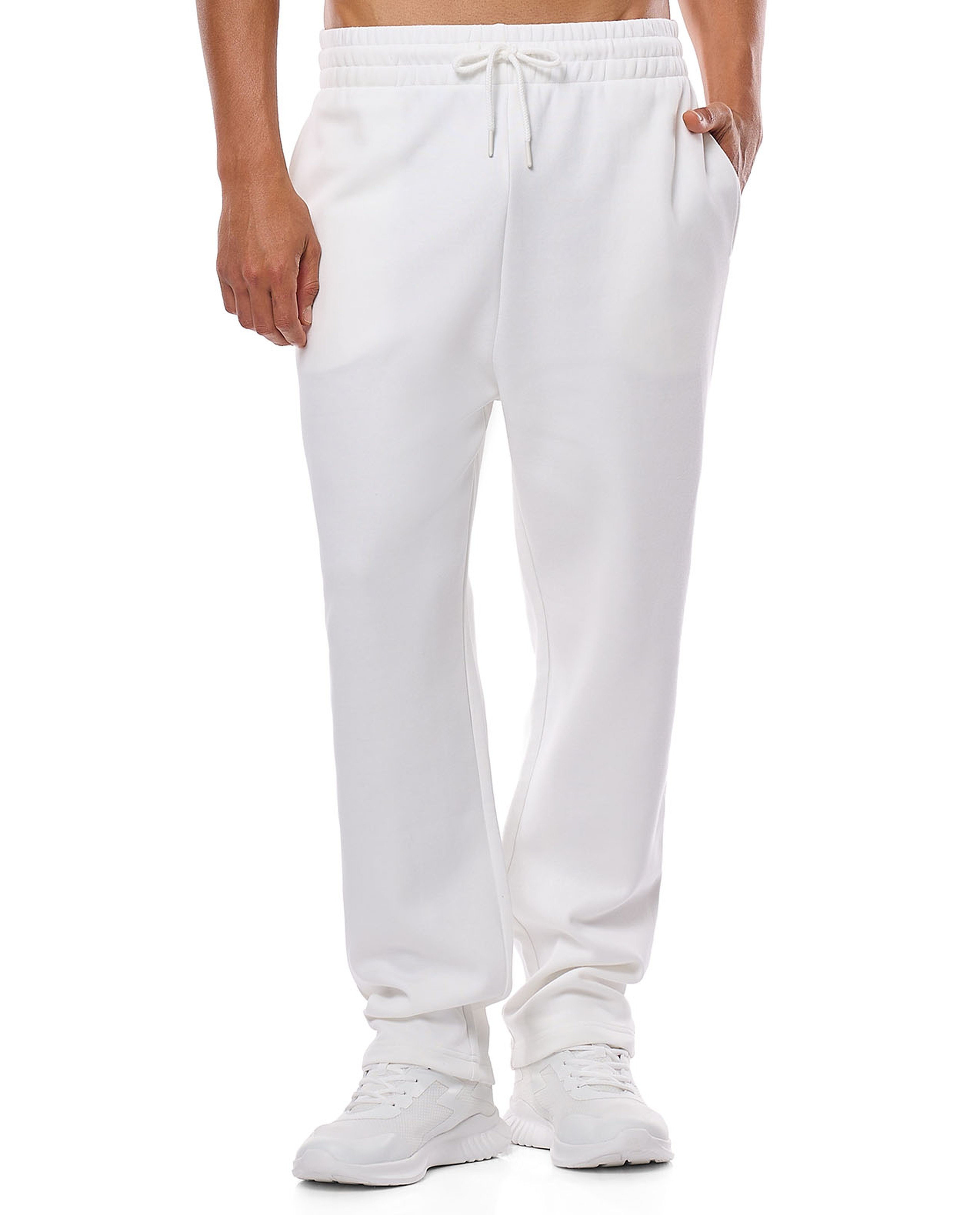 Solid Sweatpants with Drawstring Closure