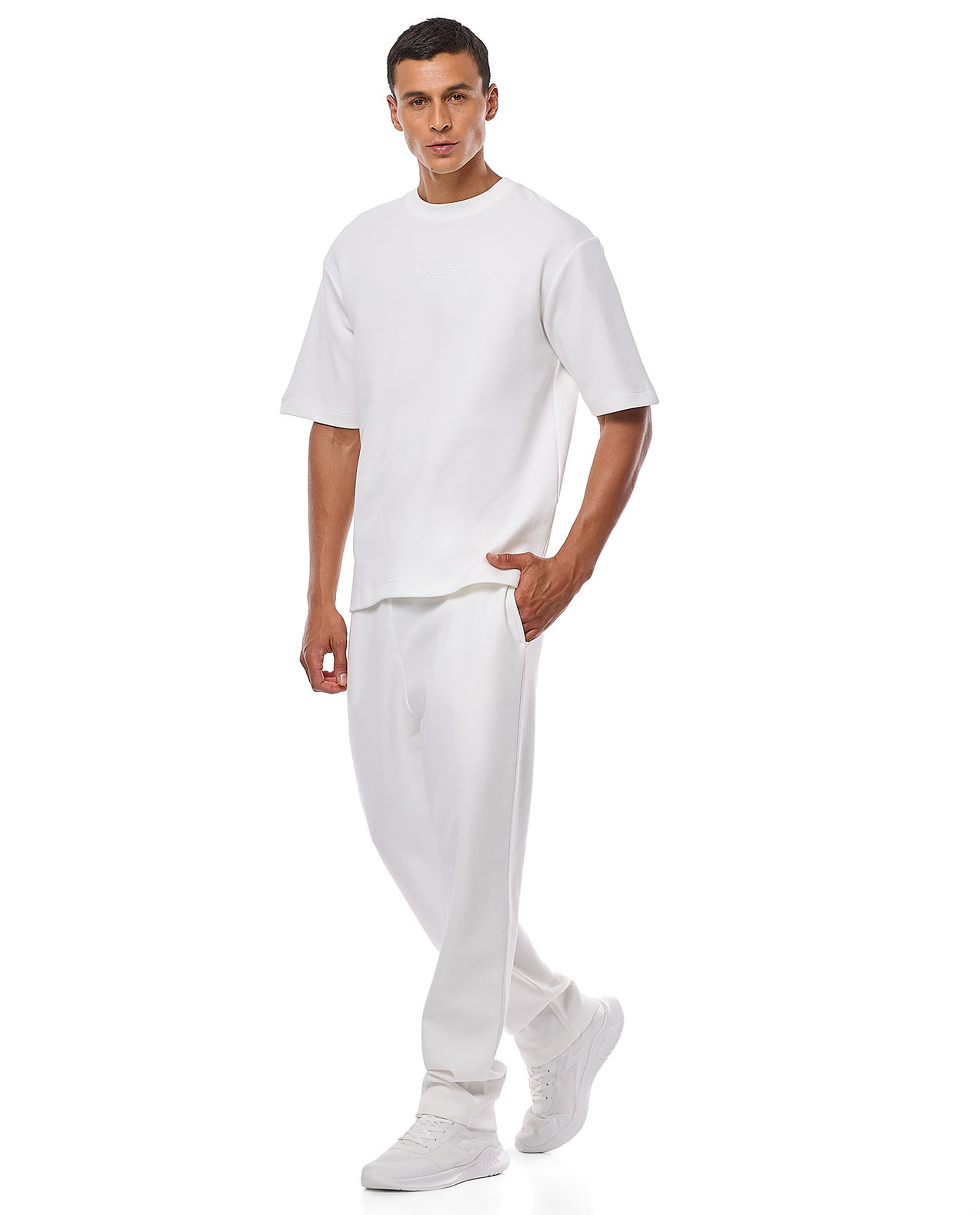 Solid Sweatpants with Drawstring Closure