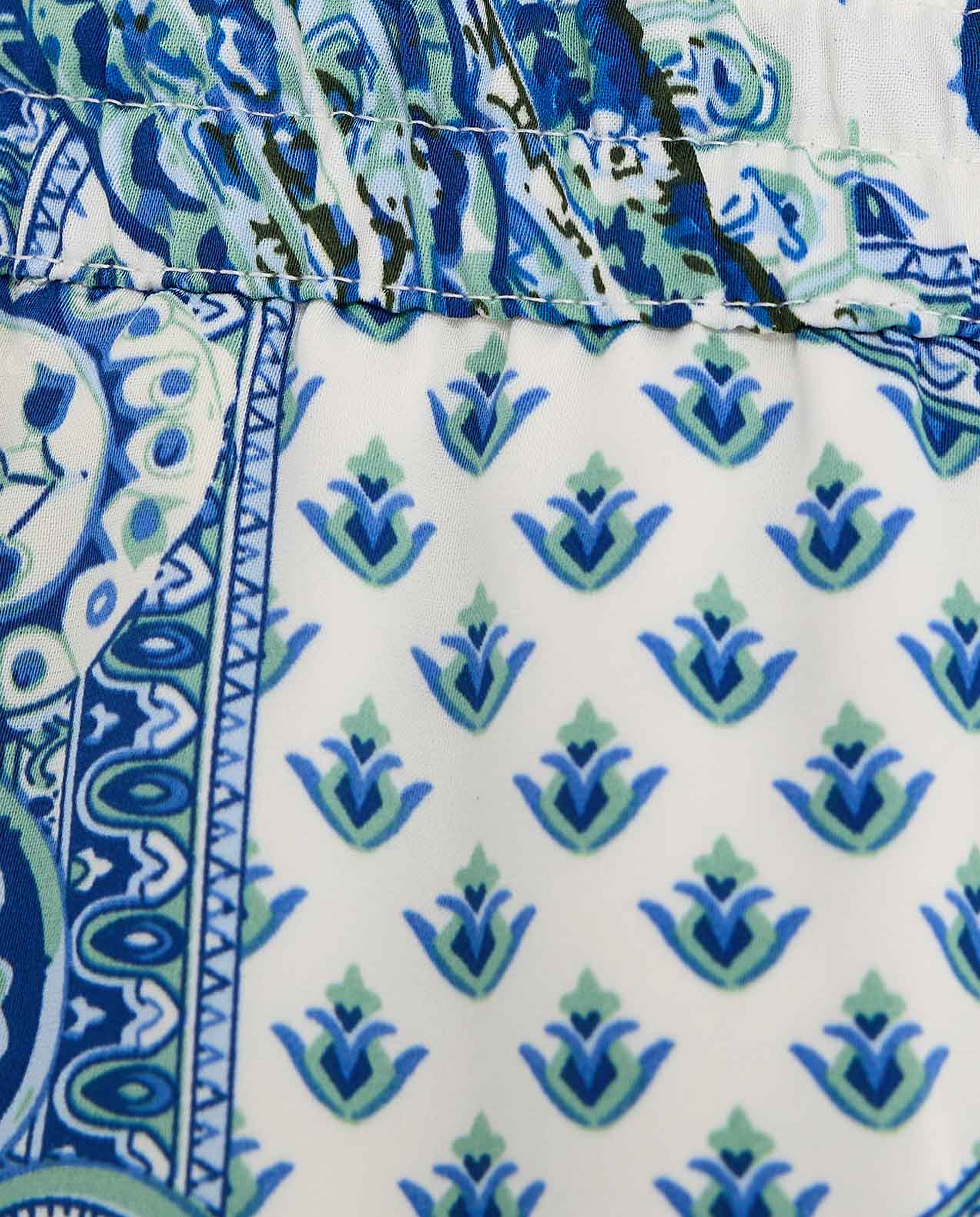 Patterned Wide Leg Pants with Drawstring Waist