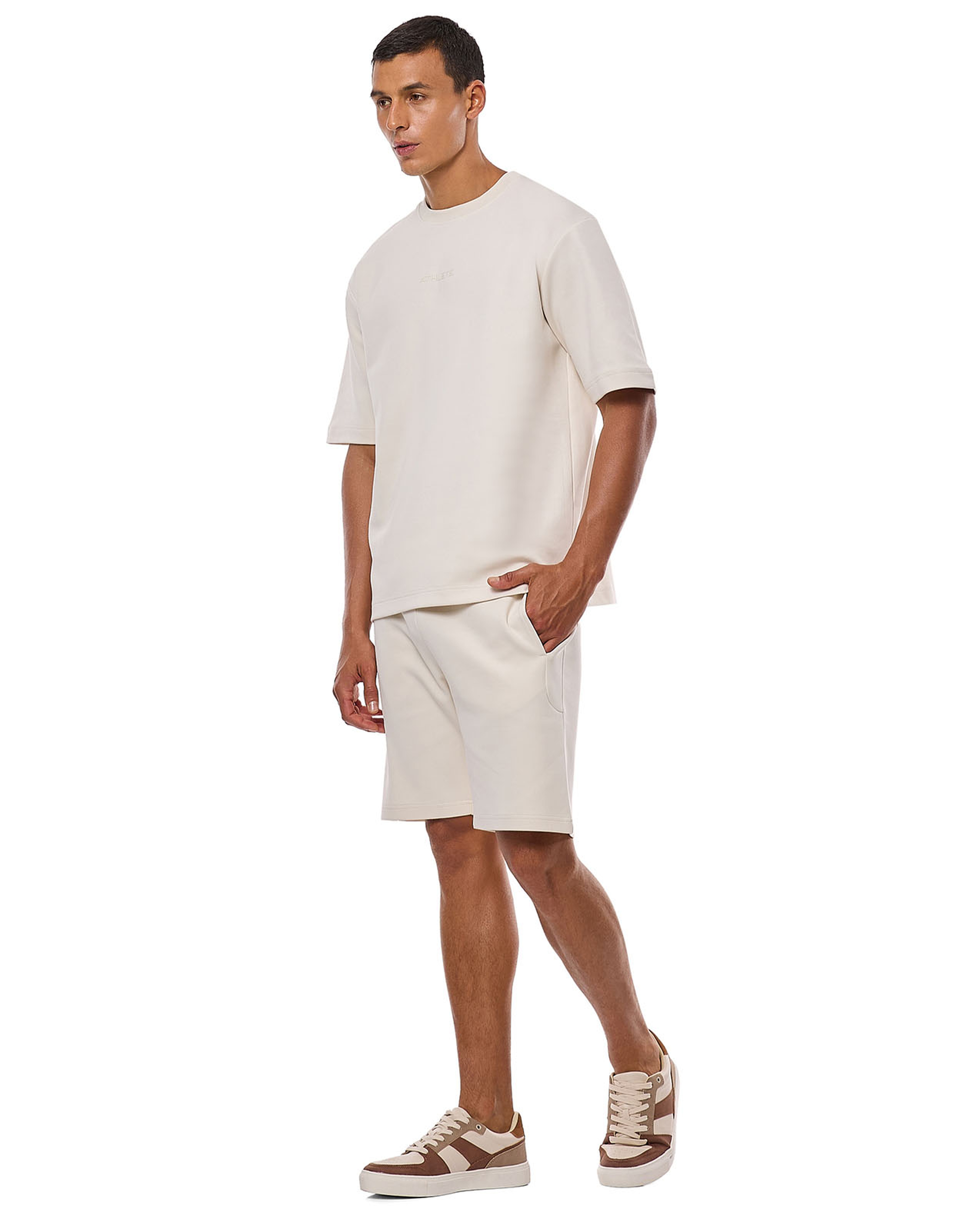 Solid Shorts with Drawstring Closure