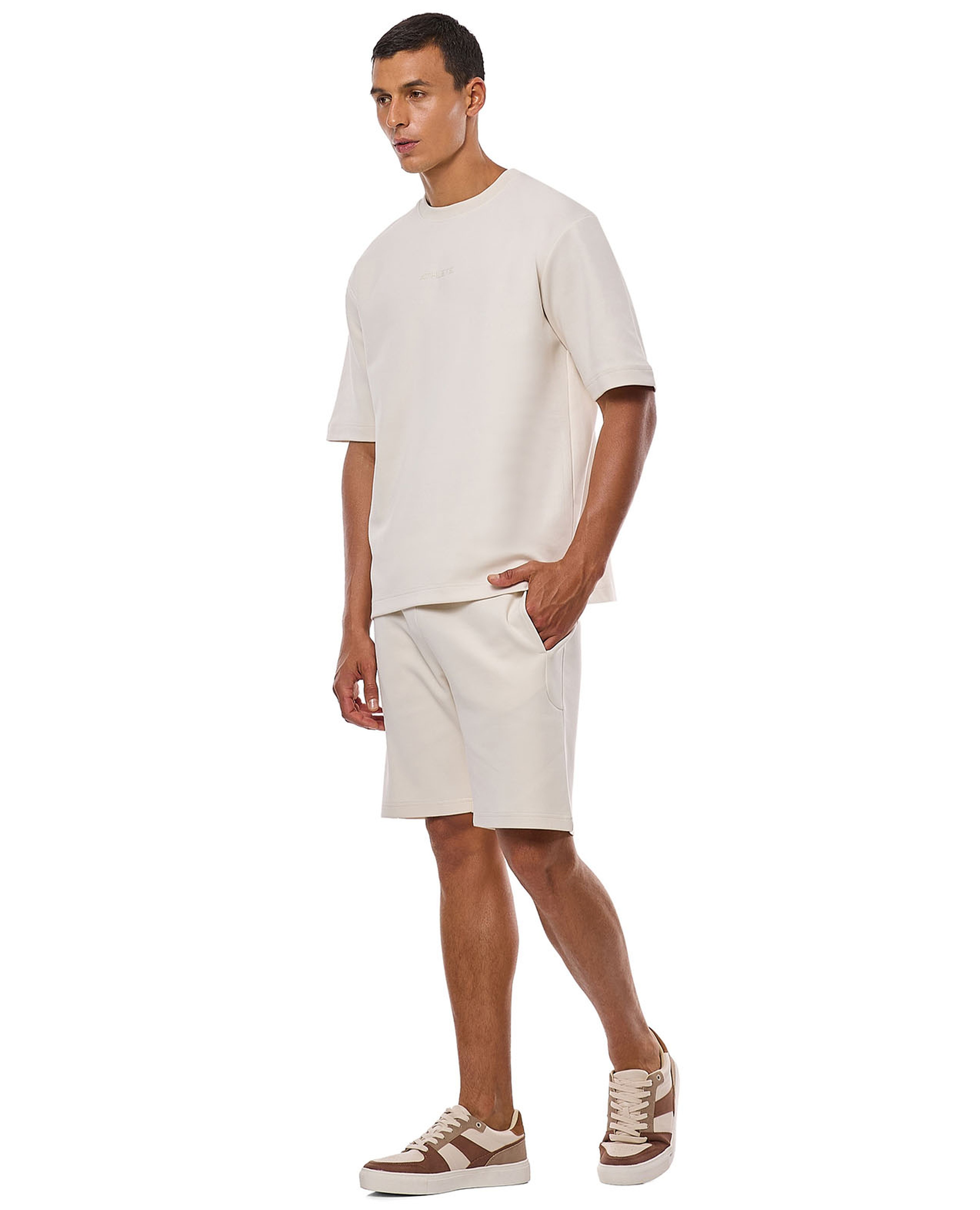 Solid Shorts with Drawstring Closure