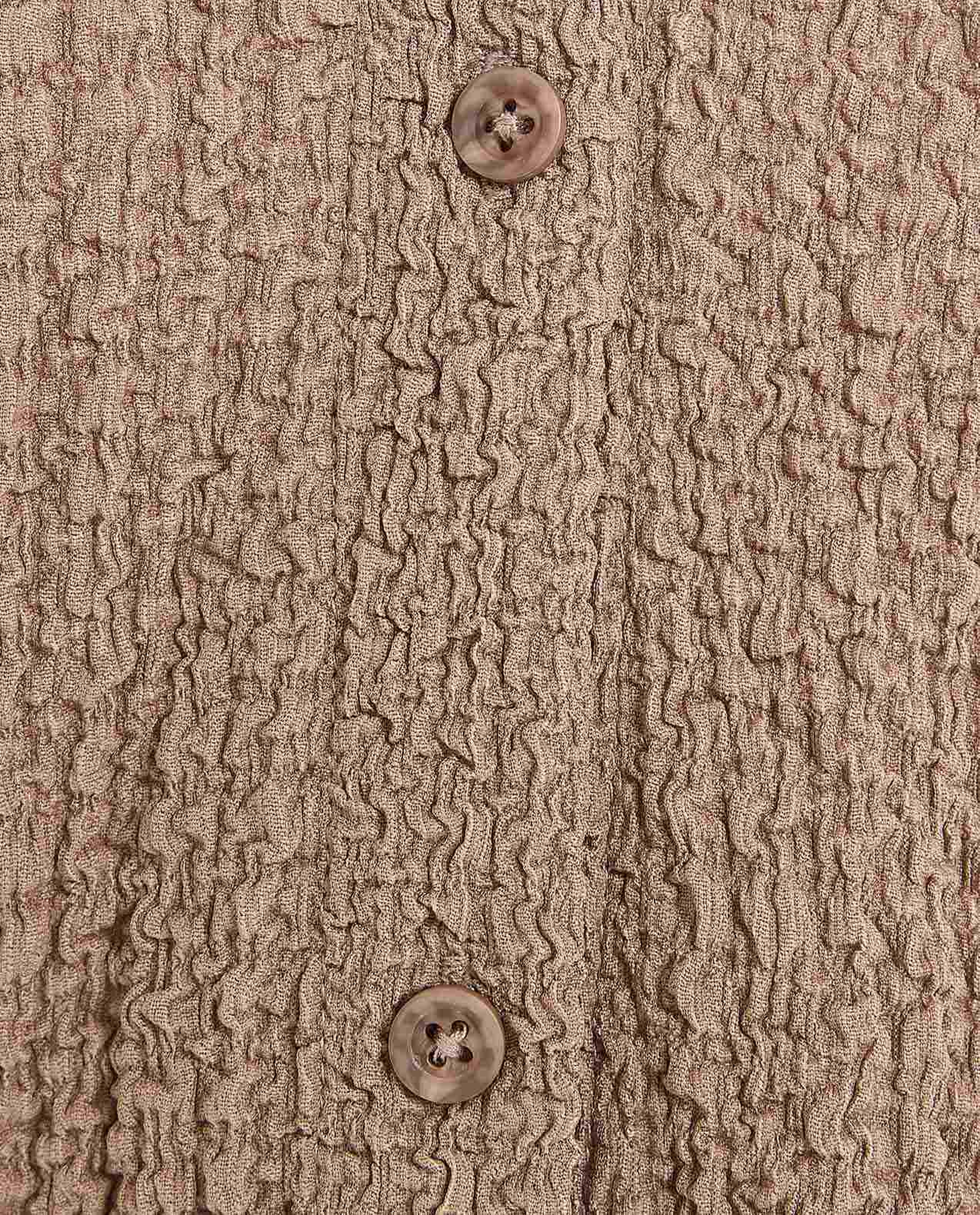 Textured Tunic with Classic Collar and Long Sleeves