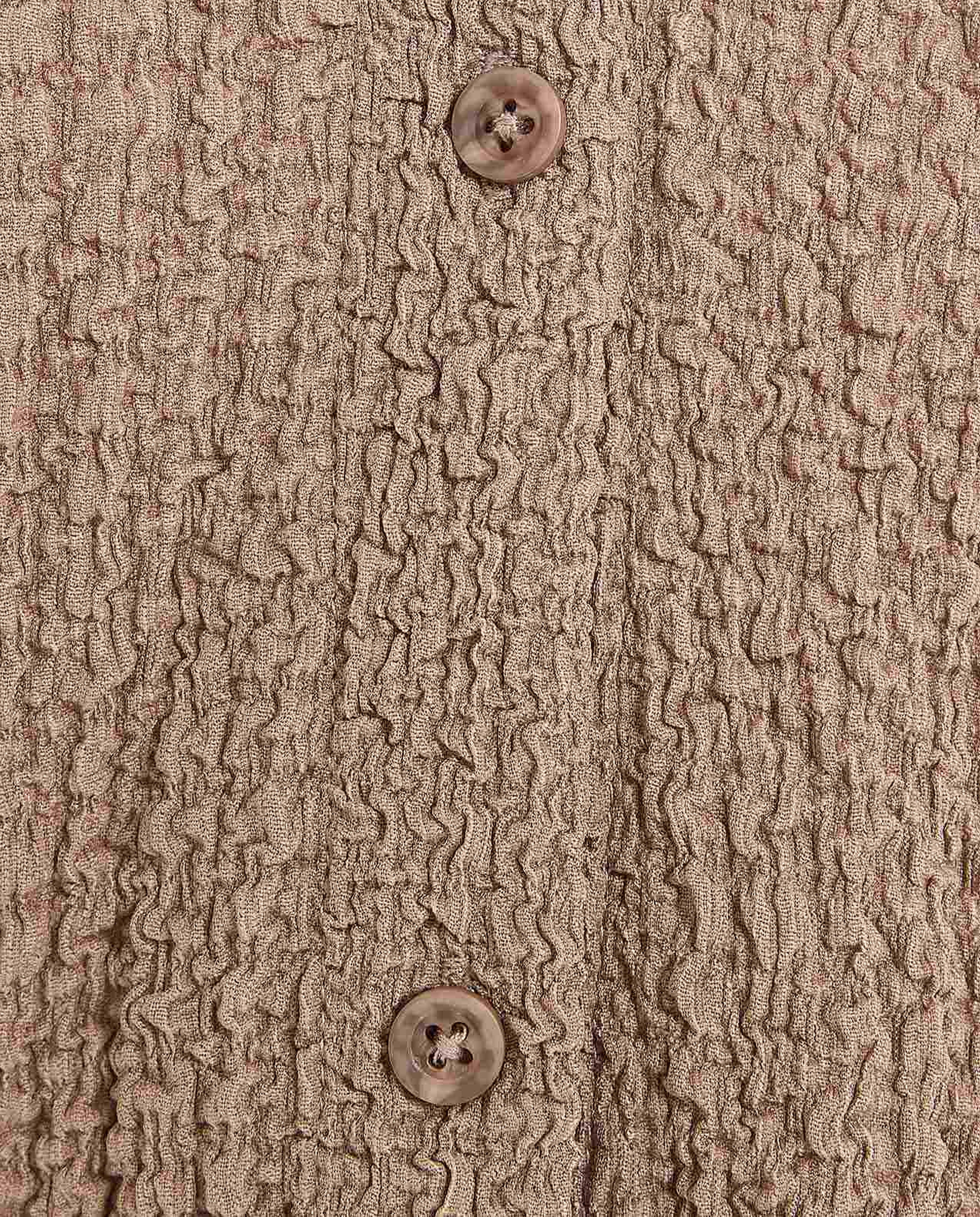 Textured Tunic with Classic Collar and Long Sleeves