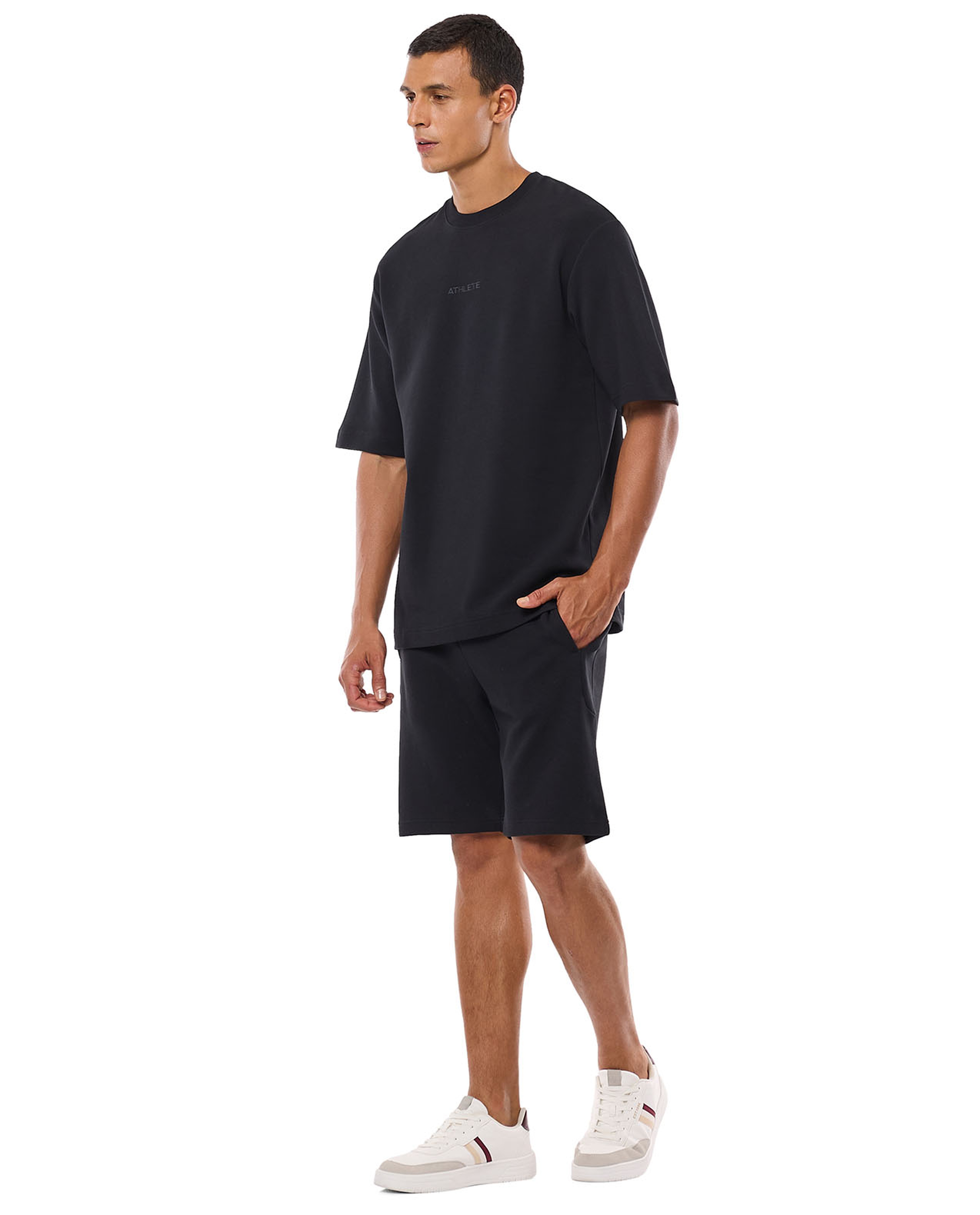 Solid Shorts with Drawstring Closure