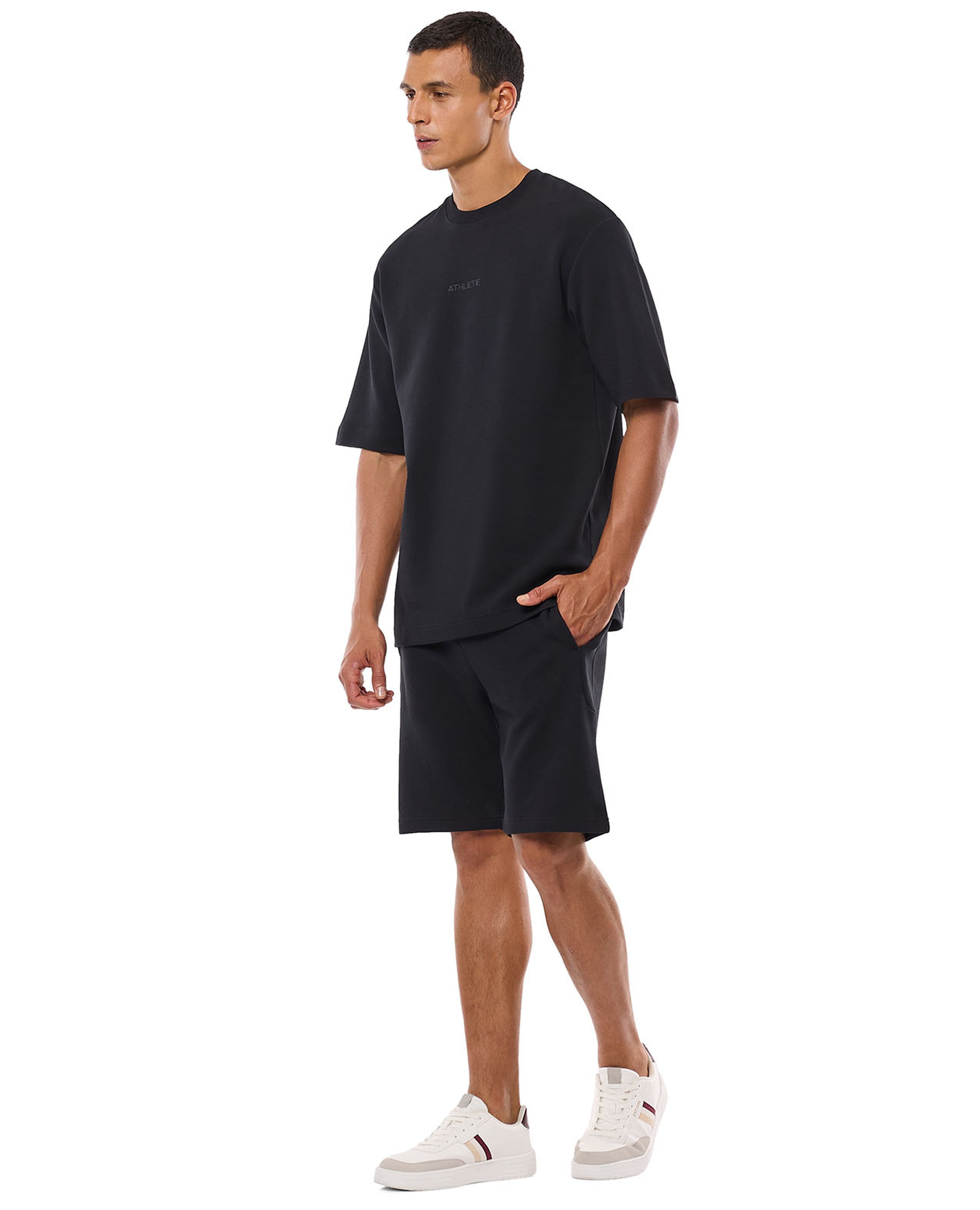 Solid Shorts with Drawstring Closure