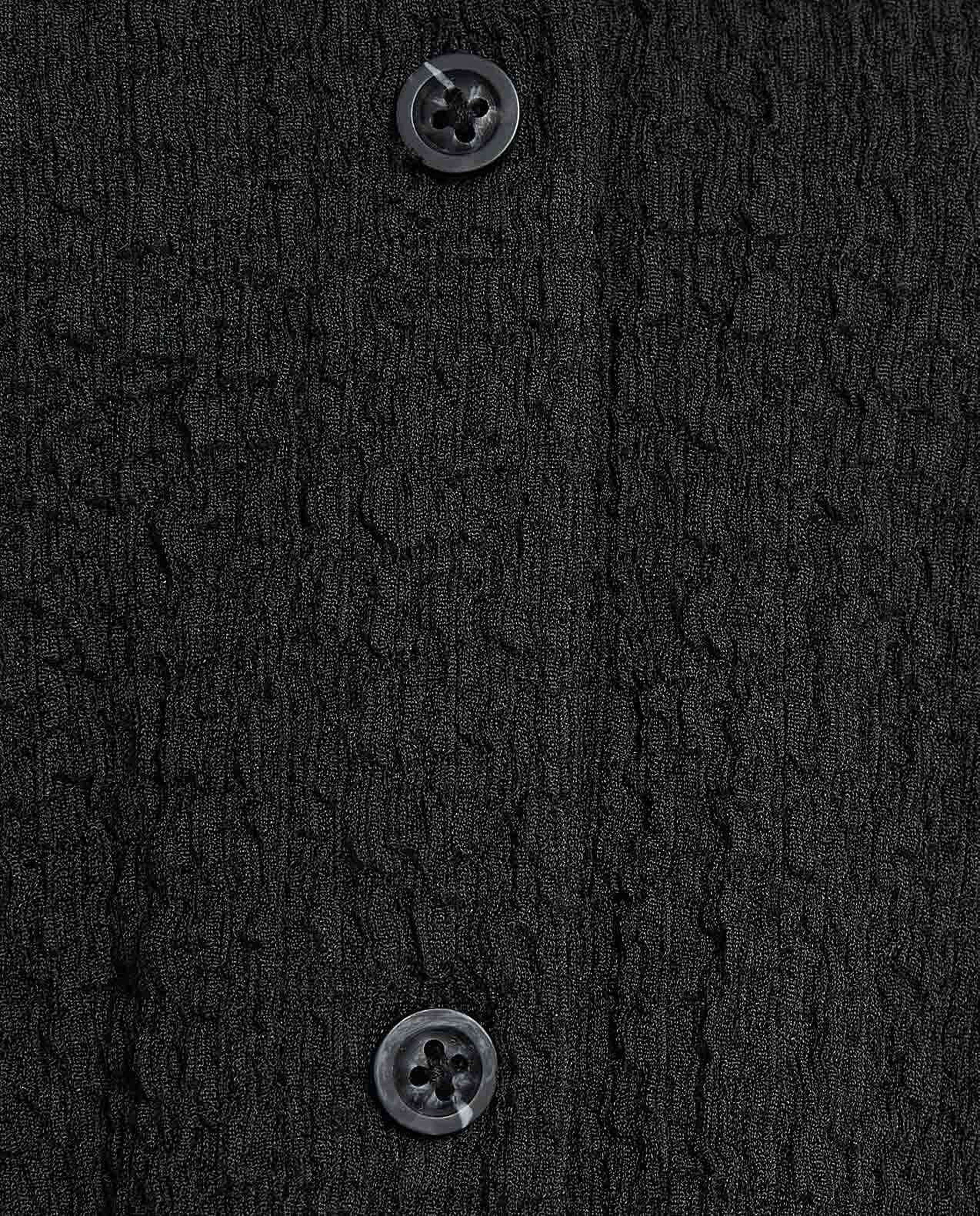 Textured Tunic with Classic Collar and Long Sleeves