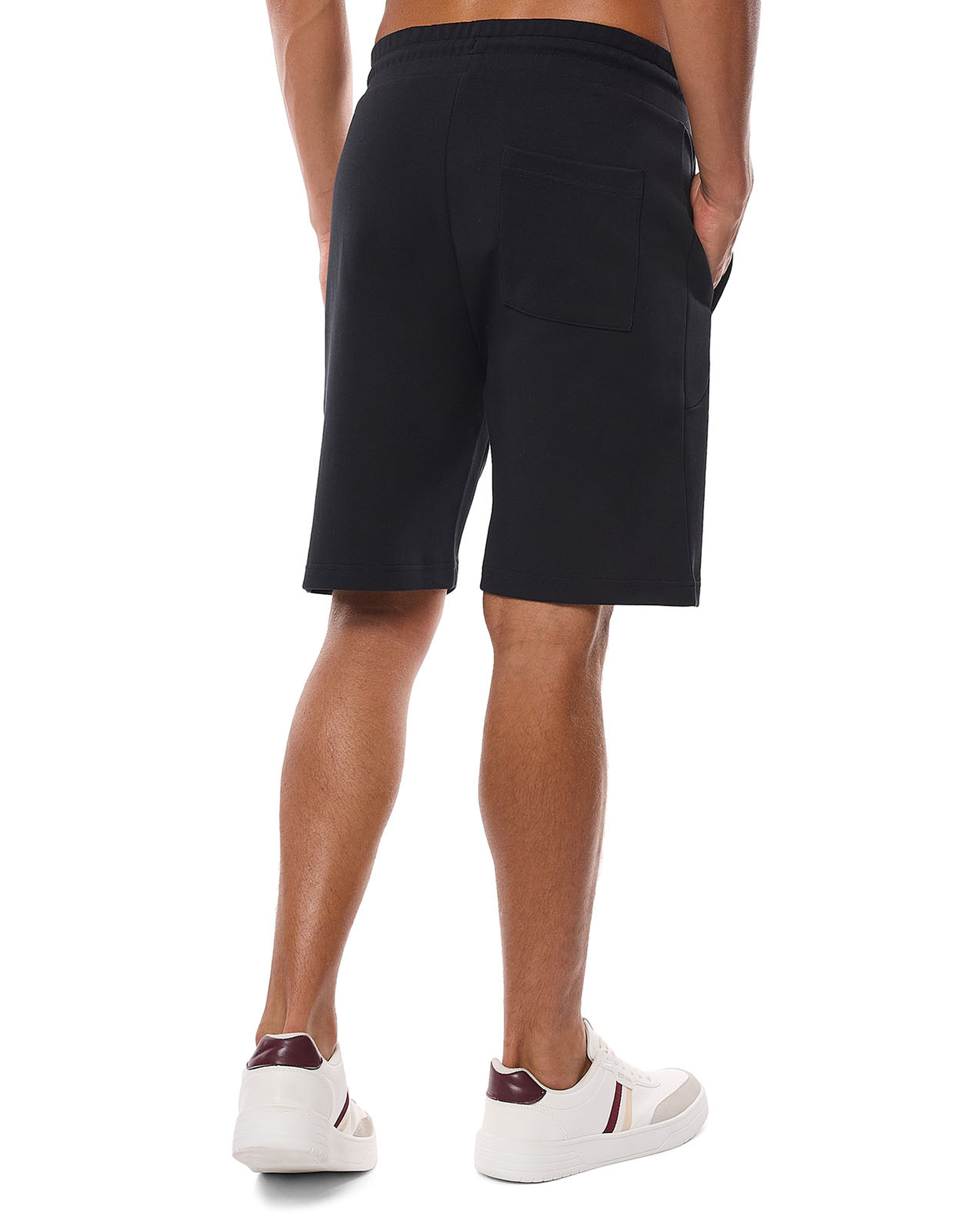 Solid Shorts with Drawstring Closure