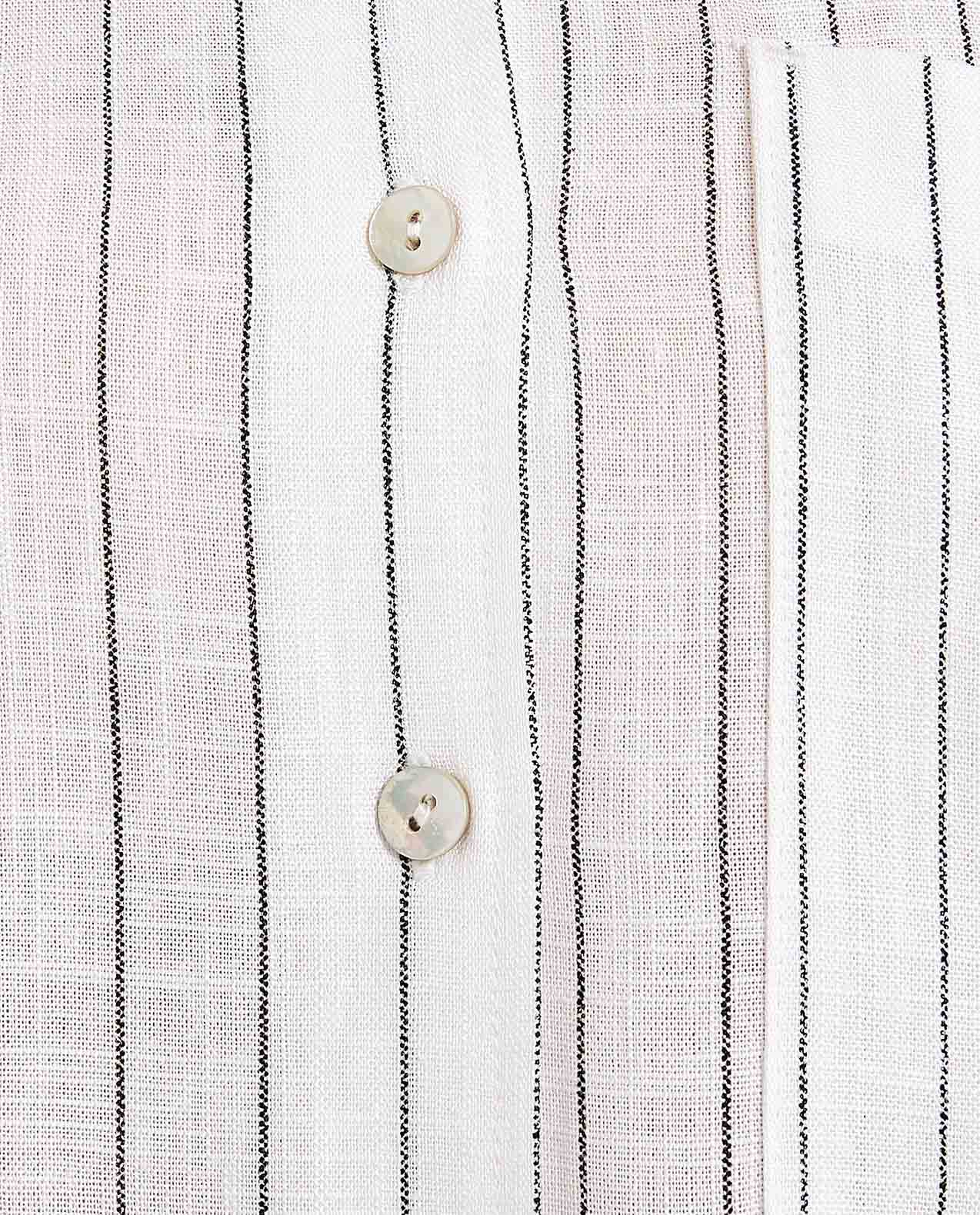 Striped Shirt with Classic Collar and Long Sleeves